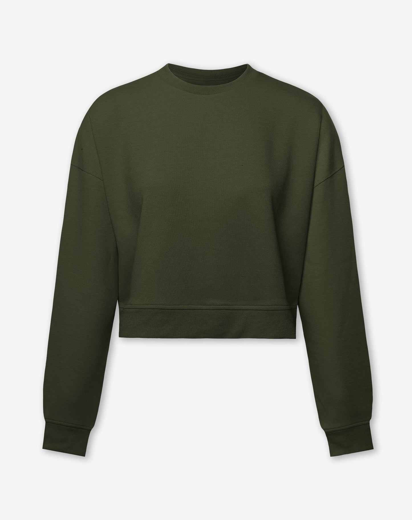 SCUBA CROPPED SWEATER LEGERGROEN