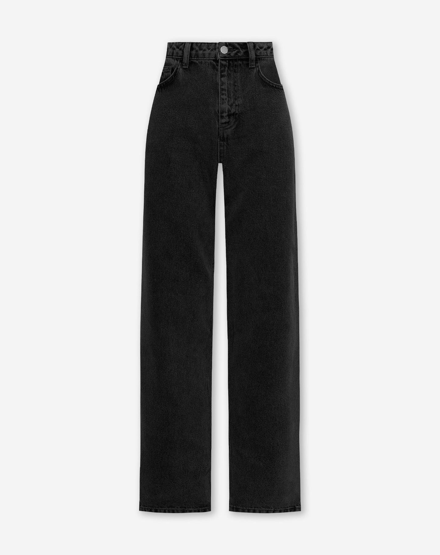 DENIM STRAIGHT LEG JEANS DONKERGRIJS