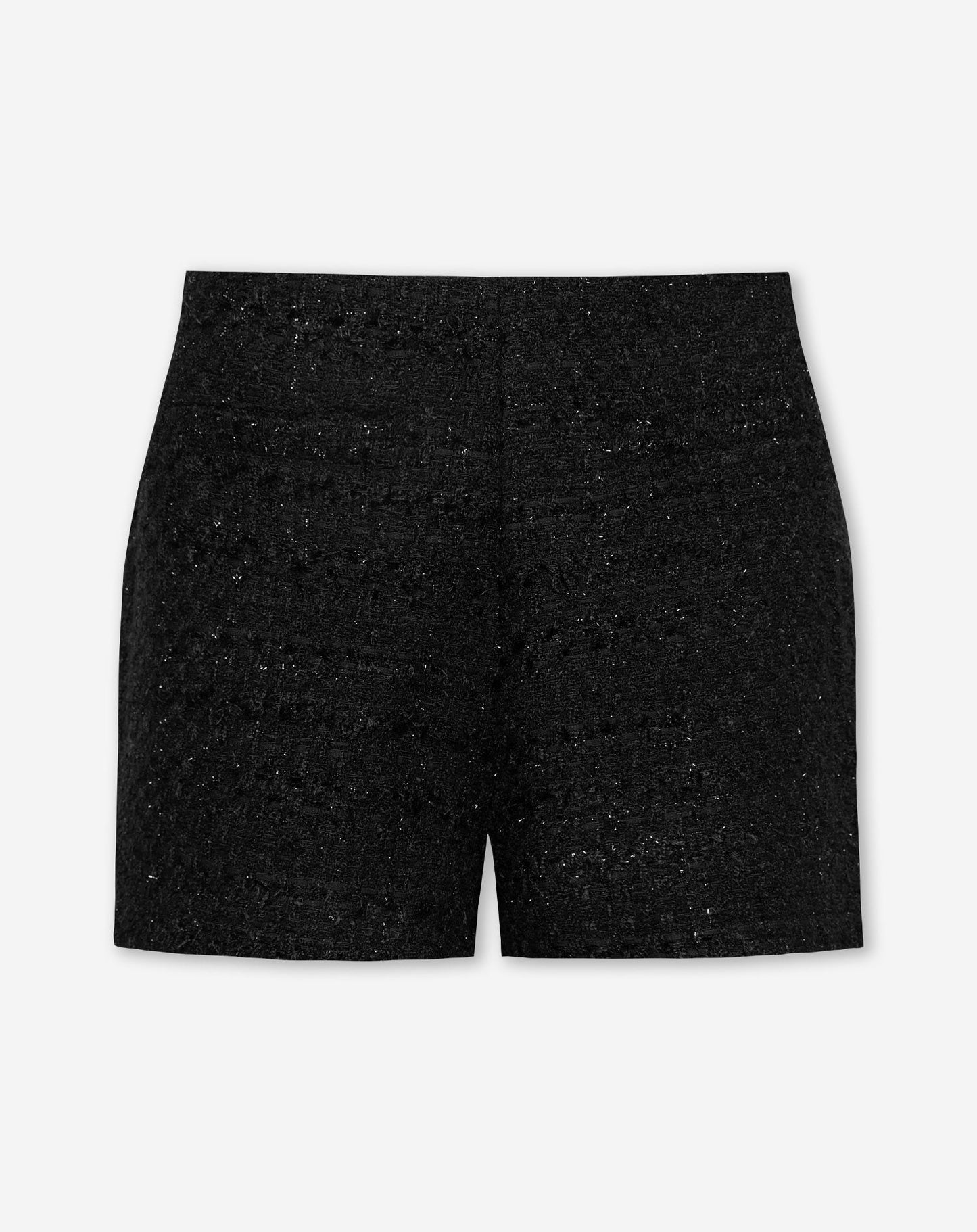 BOUCLE LUREX SHORTS ZWART