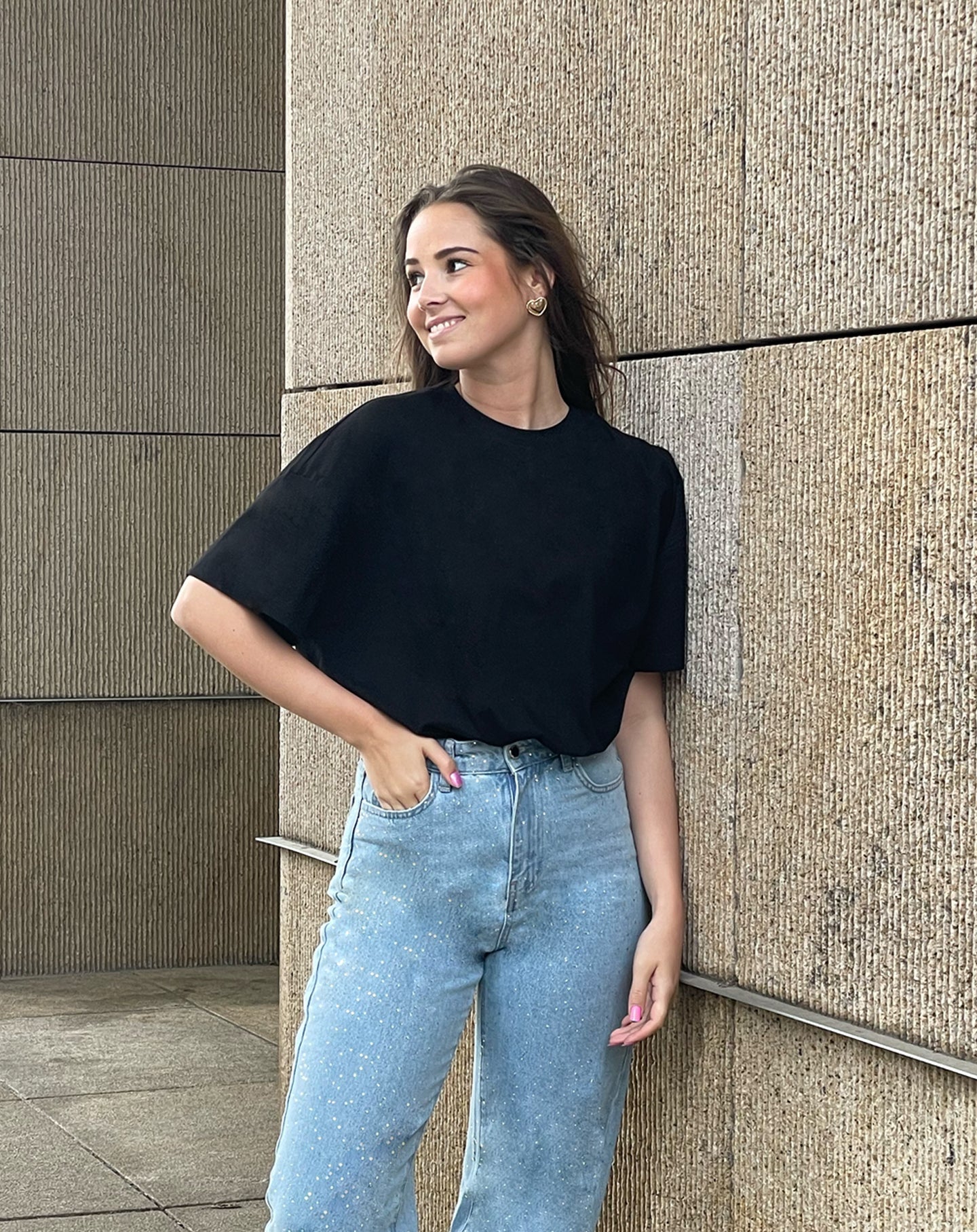 BASIC OVERSIZED TEE ZWART