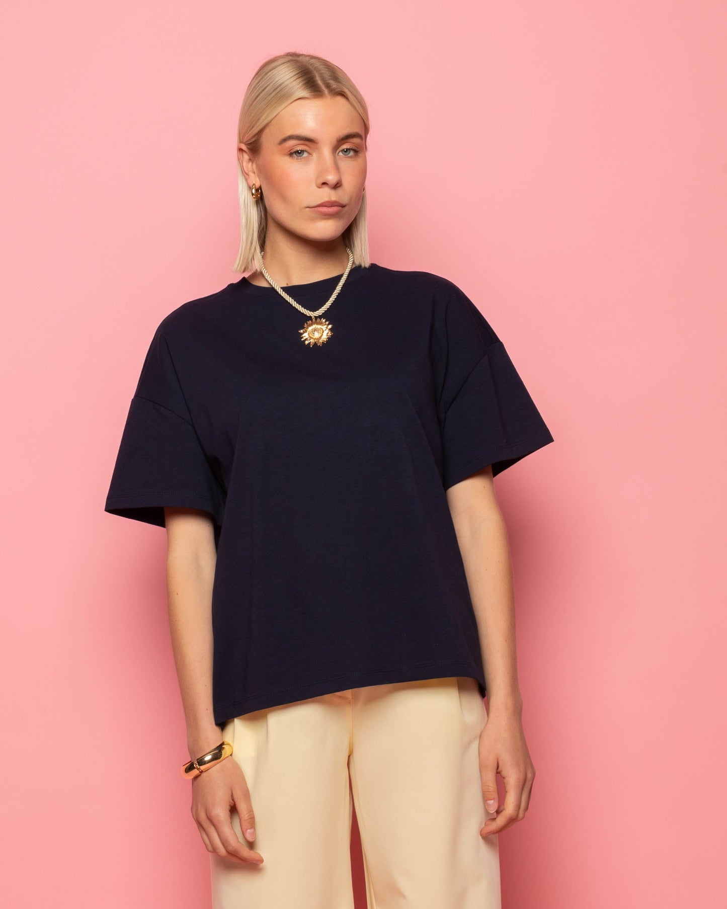 BASIC OVERSIZED TEE MARINEBLAUW