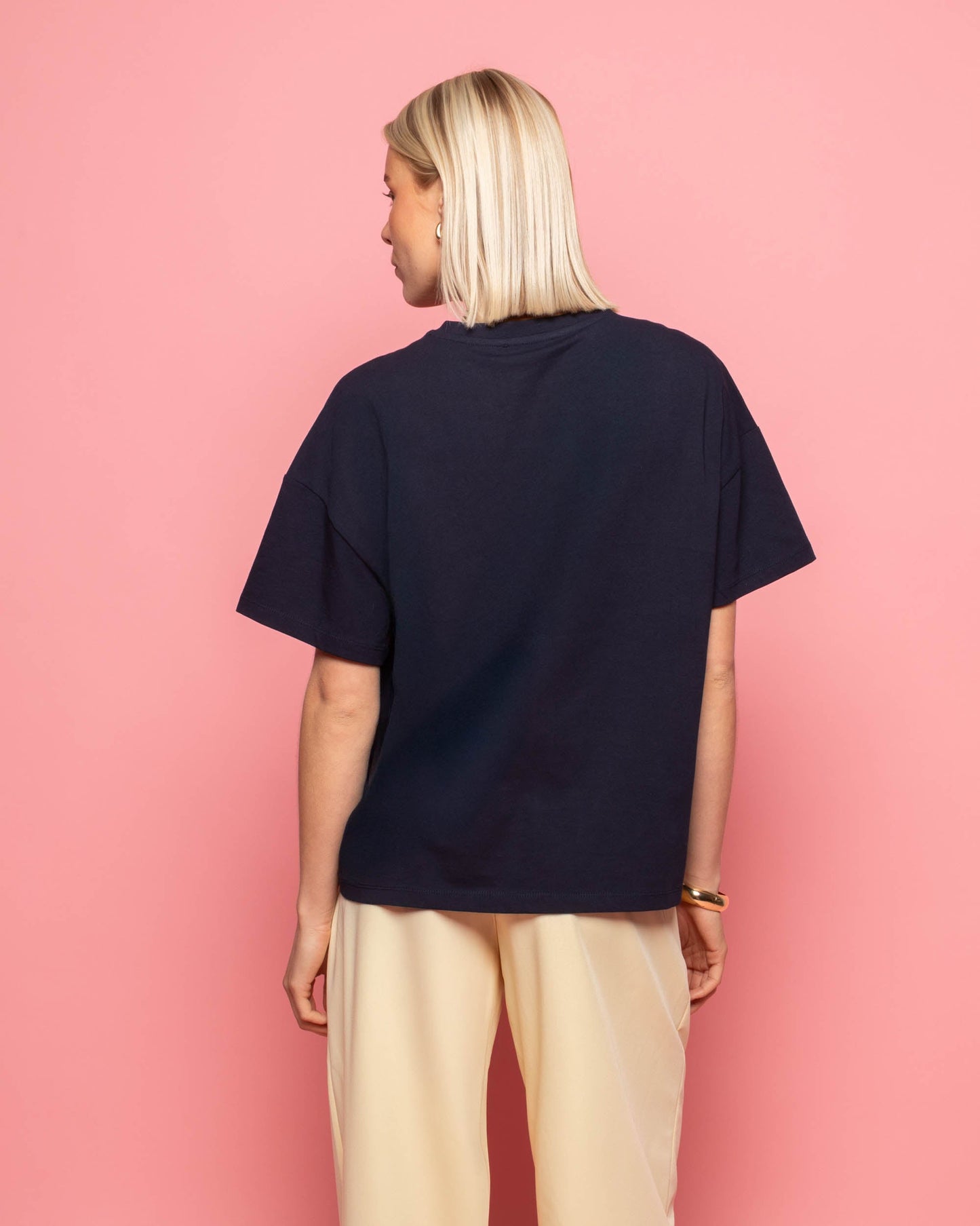 BASIC OVERSIZED TEE MARINEBLAUW