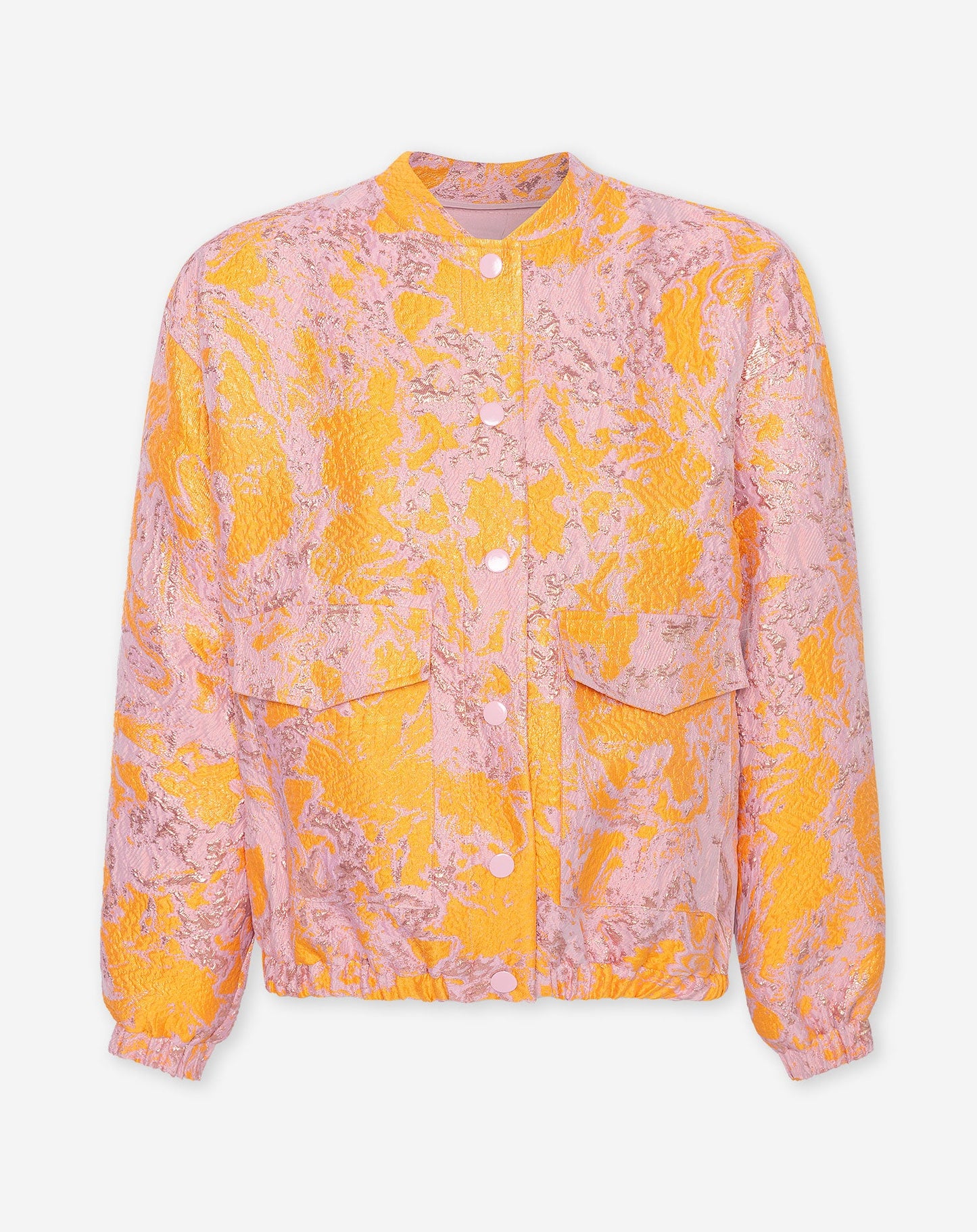 ANGIE JACQUARD BOMBER ROZE