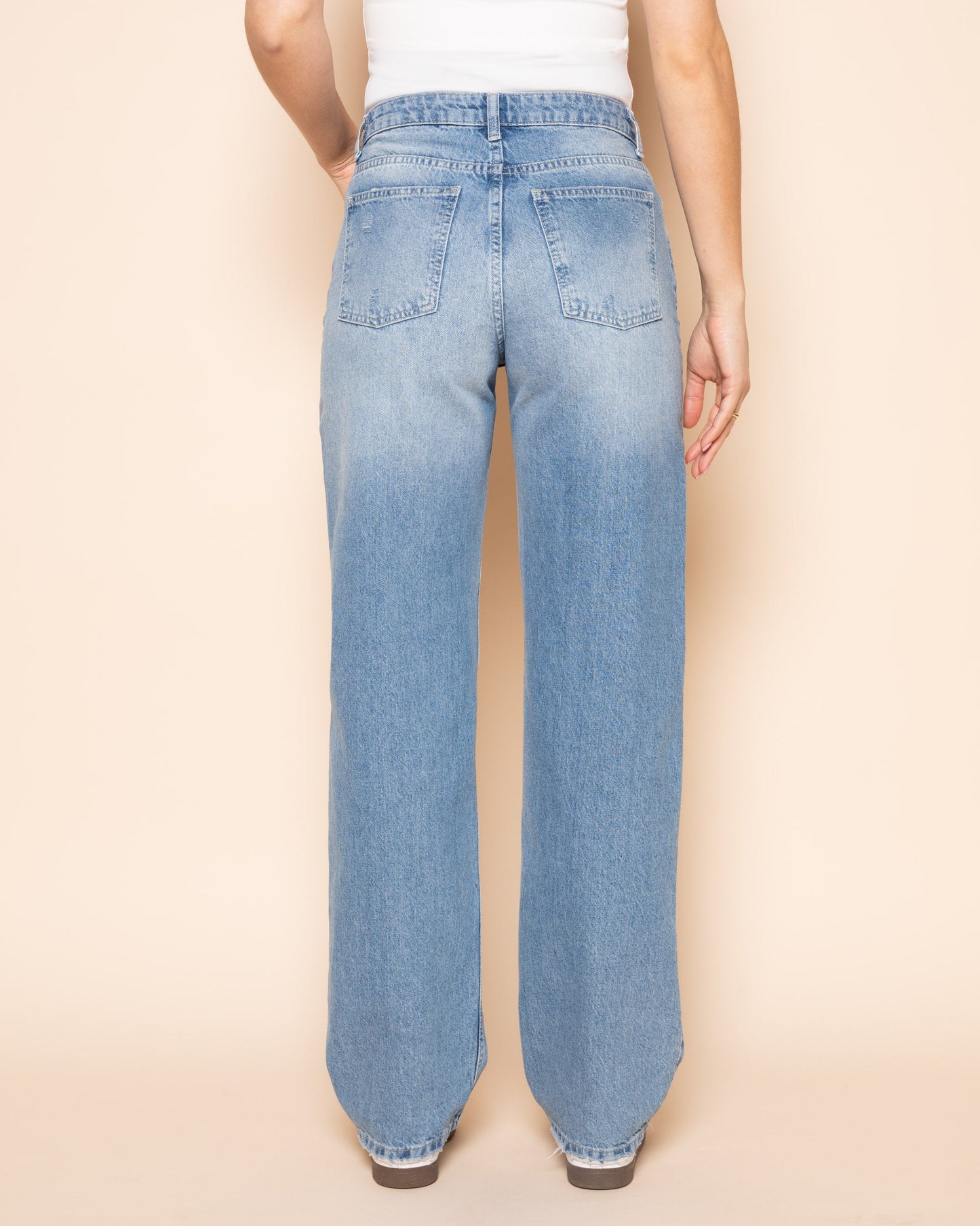 DESTROY STRAIGHT LEG JEANS MID BLAUW
