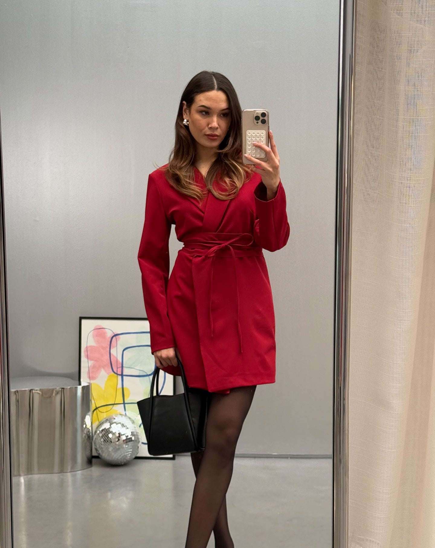 SADIE BLAZER DRESS BURGUNDY