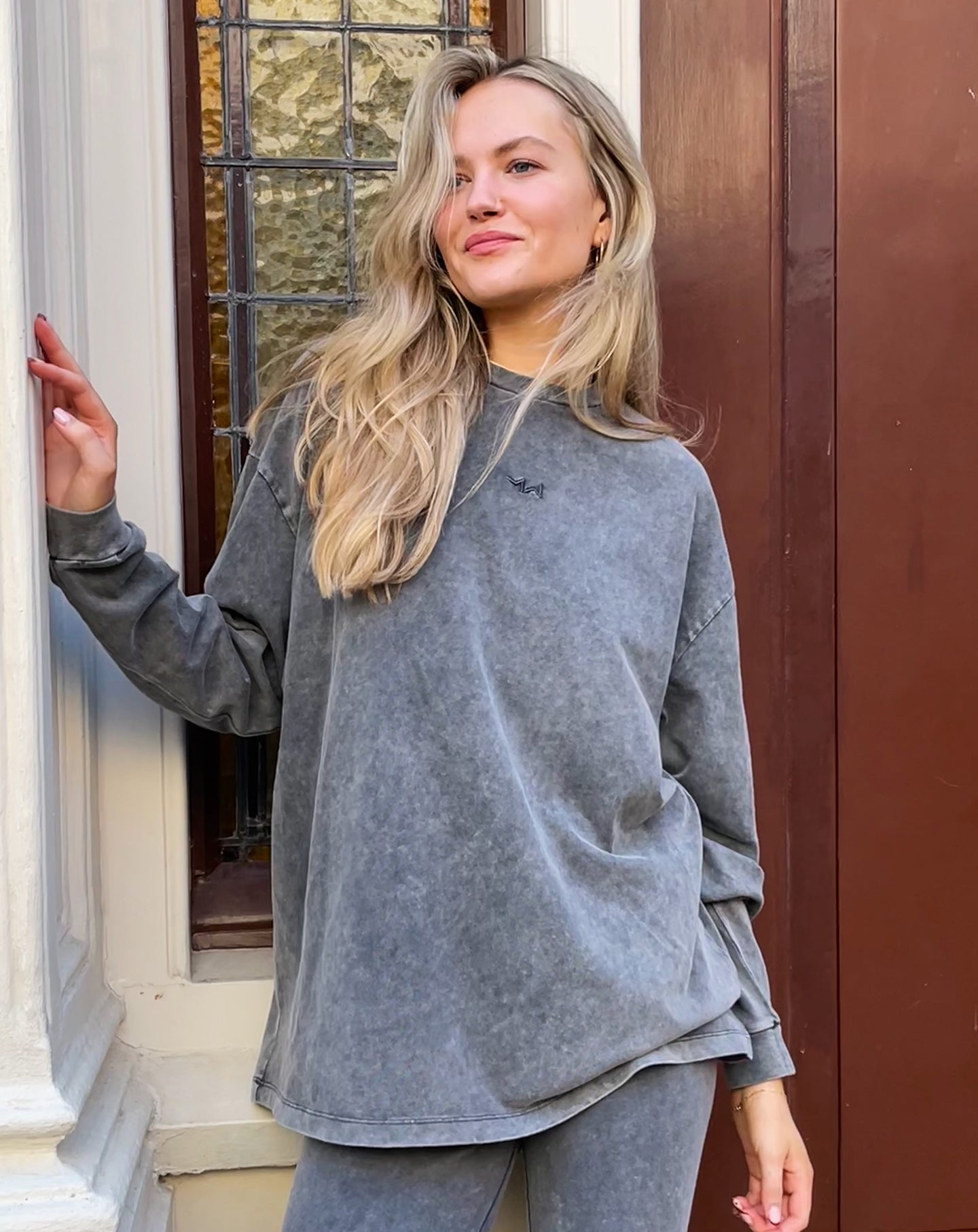 MW LONG SLEEVE TEE GRIJS