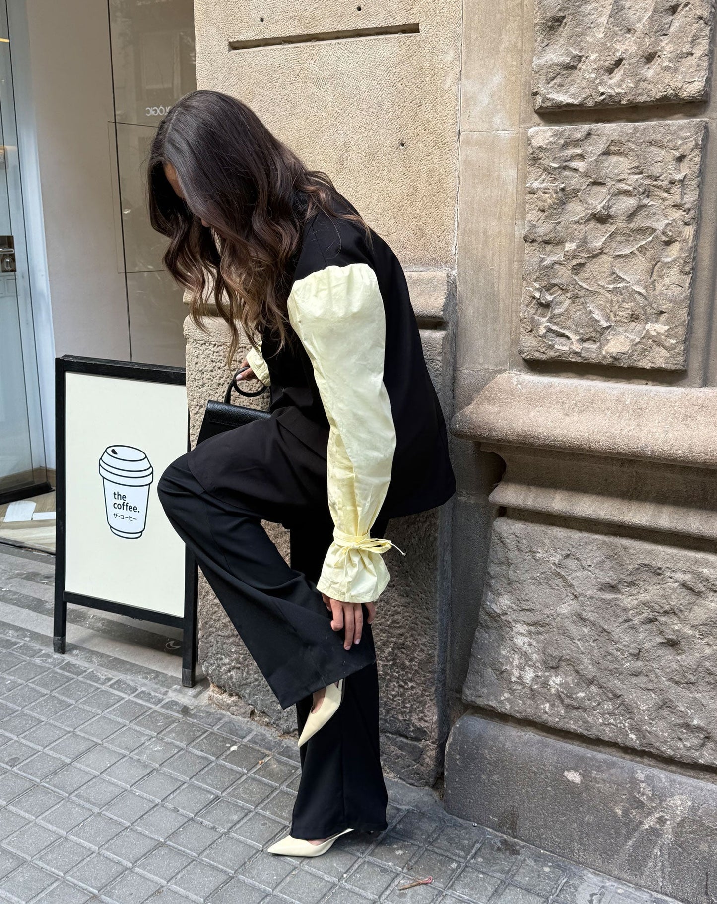 ELIN POPLIN SLEEVE BLAZER BOTERGEEL