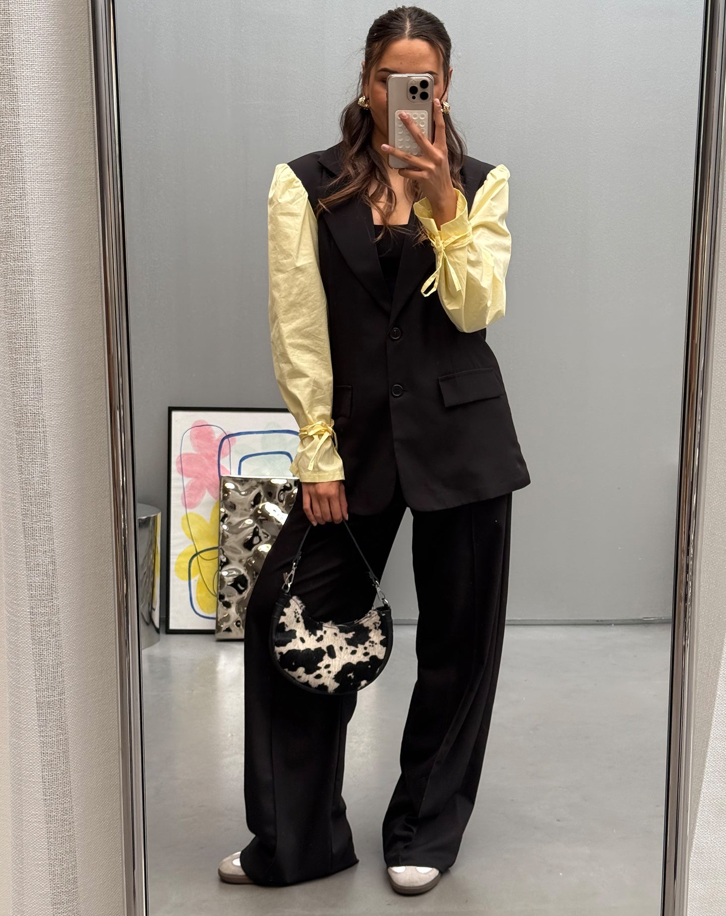 ELIN POPLIN SLEEVE BLAZER BOTERGEEL