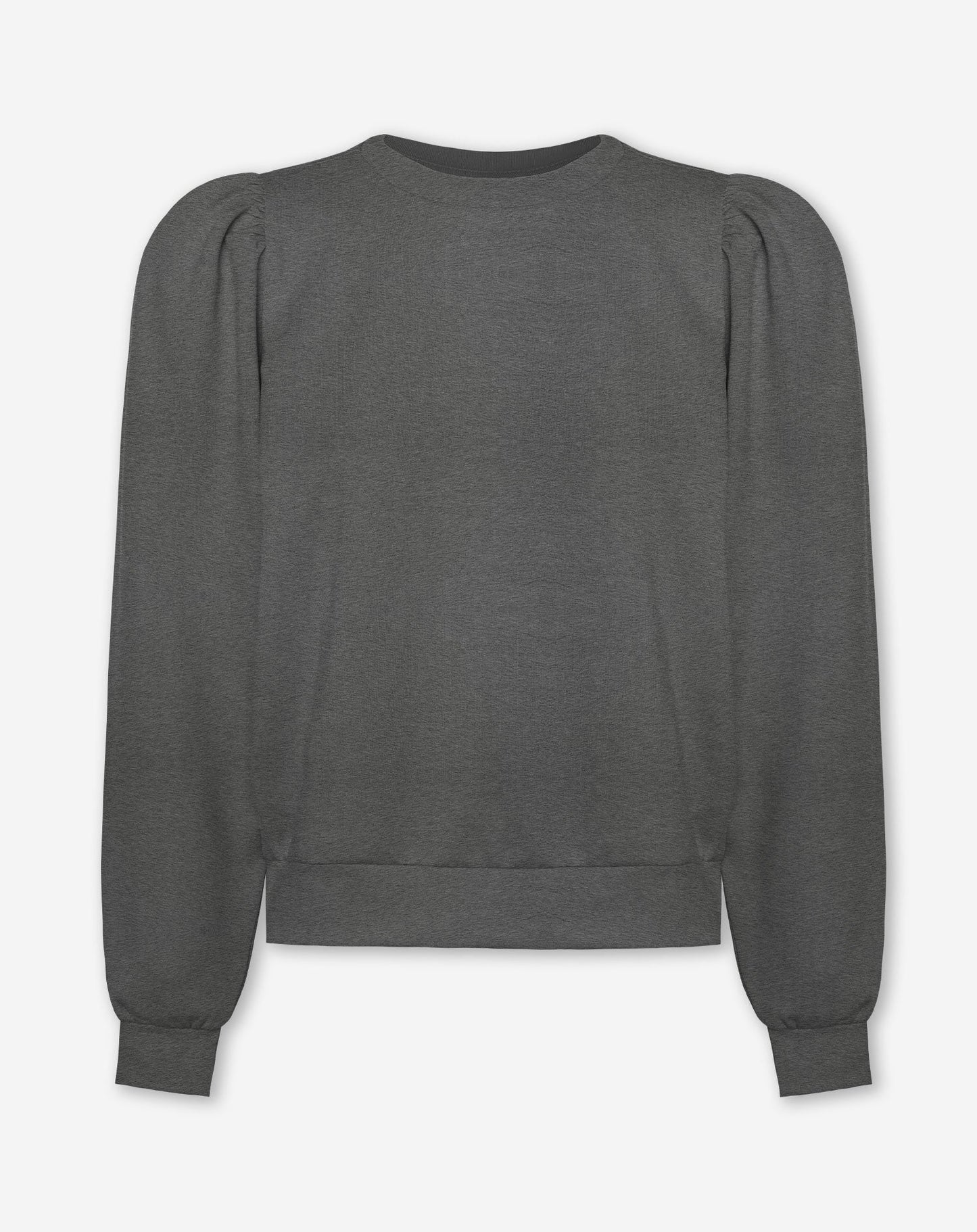 SCUBA PUFF SLEEVE SWEATER DONKERGRIJS