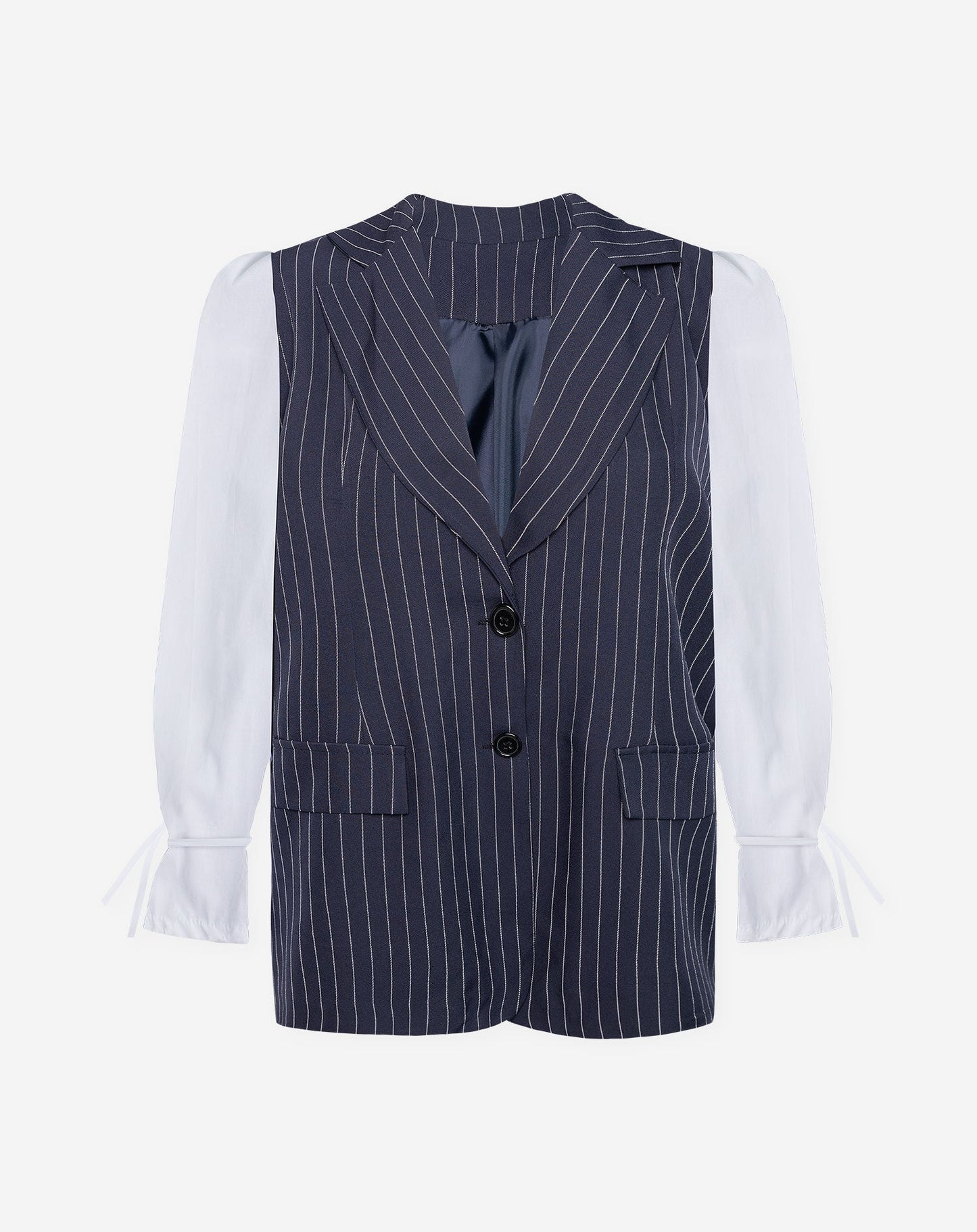 SERA PINSTRIPE BLAZER DONKERBLAUW