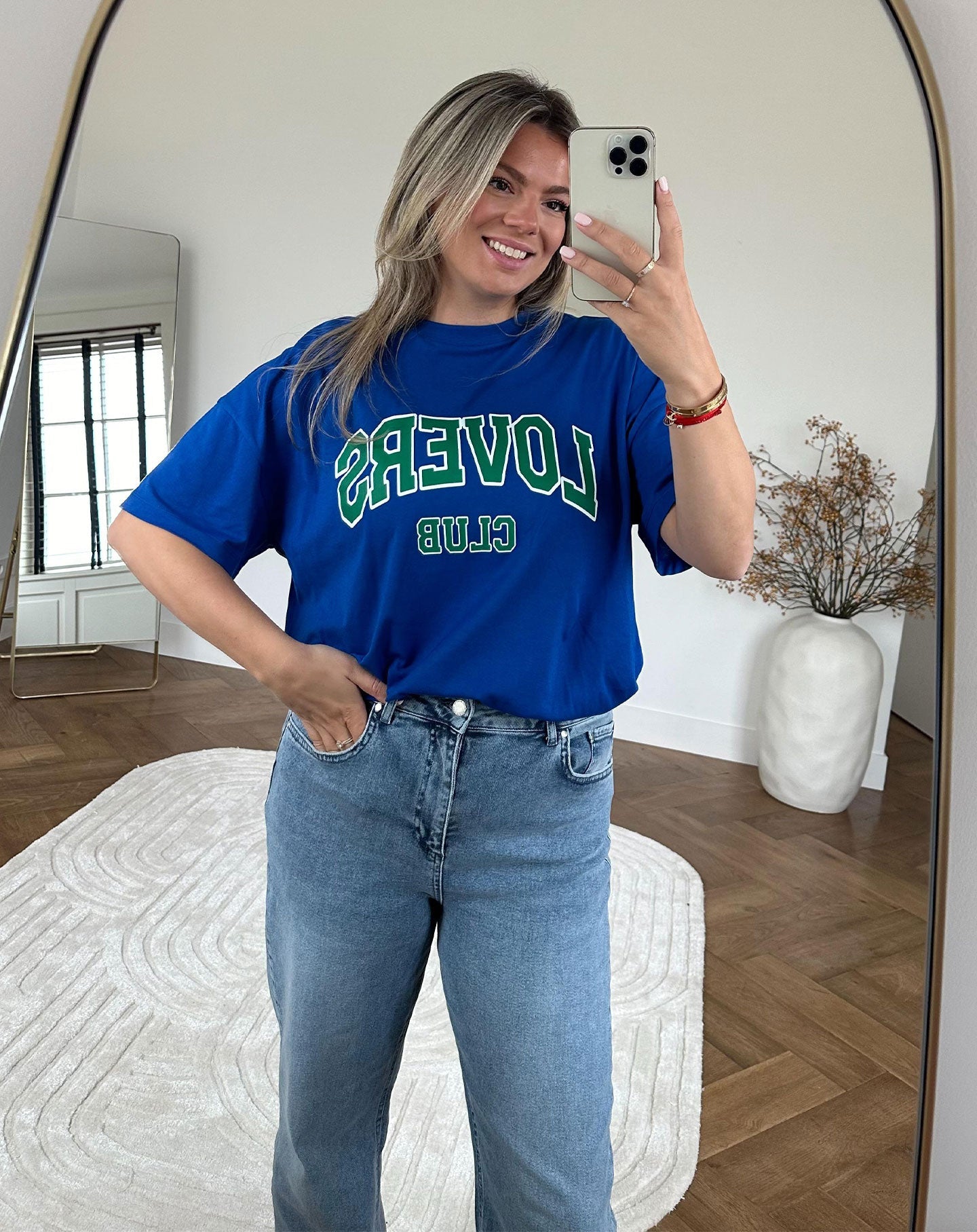 LOVERS CLUB OVERSIZED TEE KOBALTBLAUW