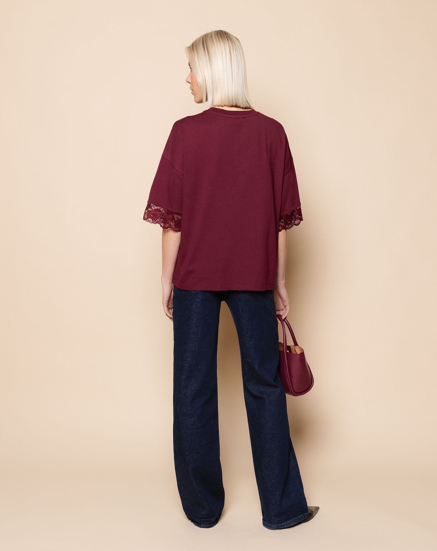BOOTCUT JEANS DONKERBLAUW