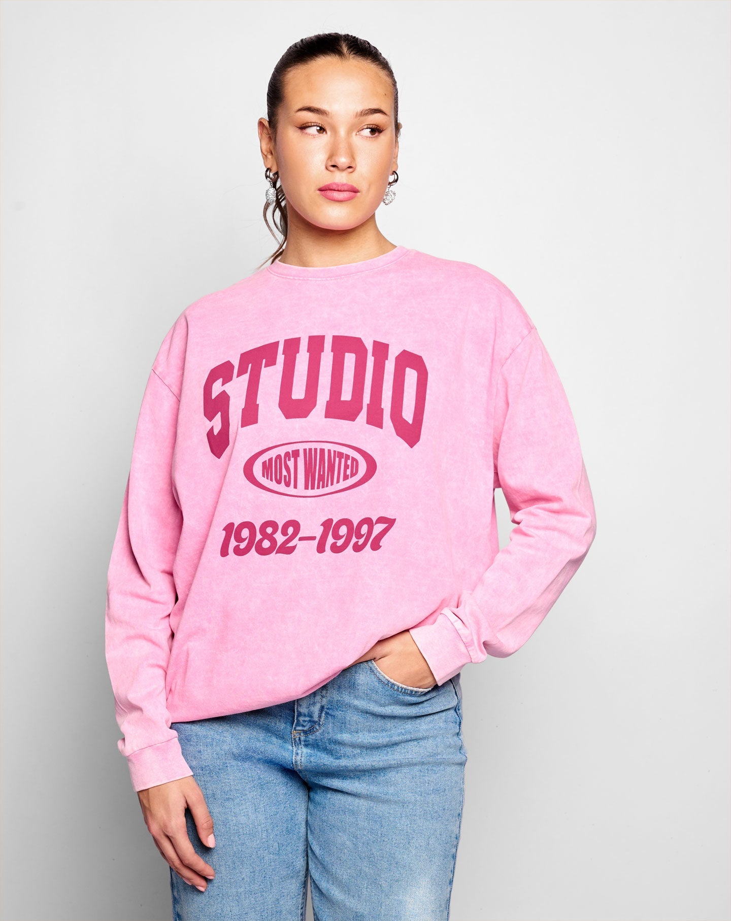 STUDIO LONG SLEEVE TEE ACID ROZE