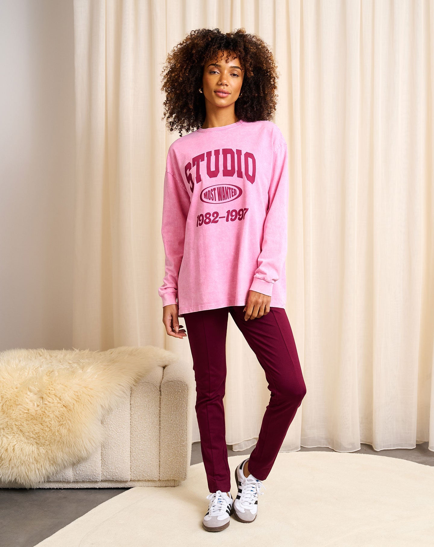 STUDIO LONG SLEEVE TEE ACID ROZE
