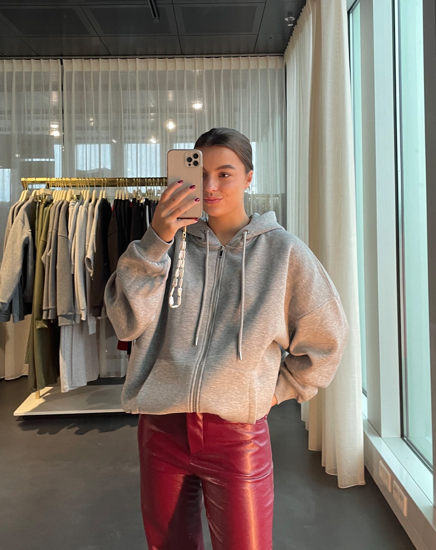 OVERSIZED ZIPPER HOODIE GRIJS