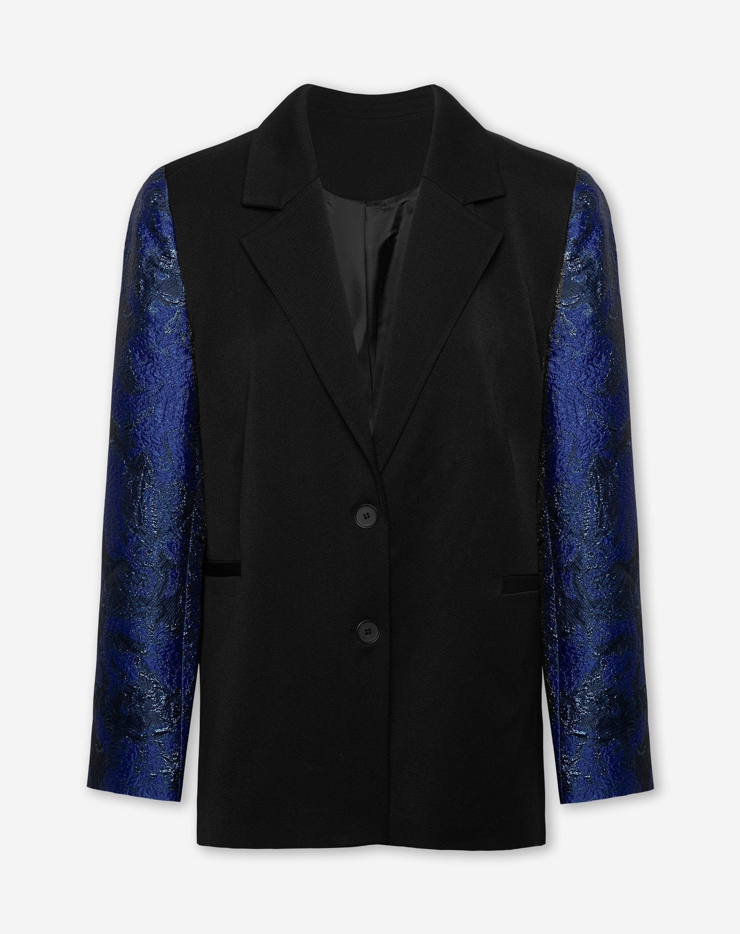SENNA JACQUARD SLEEVE BLAZER KOBALTBLAUW