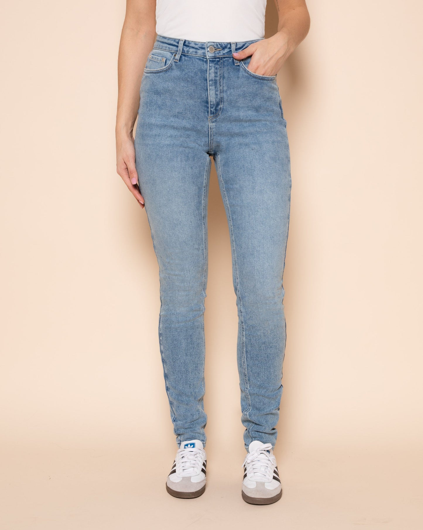 SKINNY JEANS MID BLAUW
