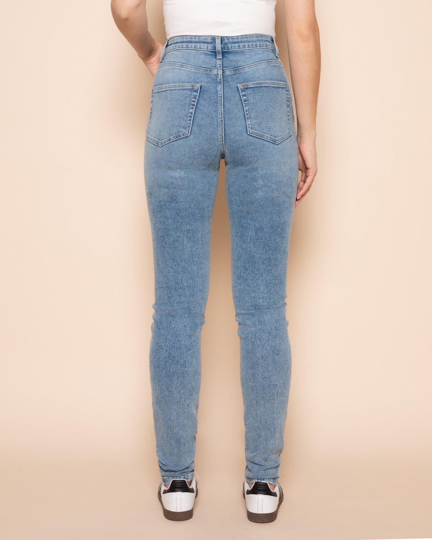 SKINNY JEANS MID BLAUW