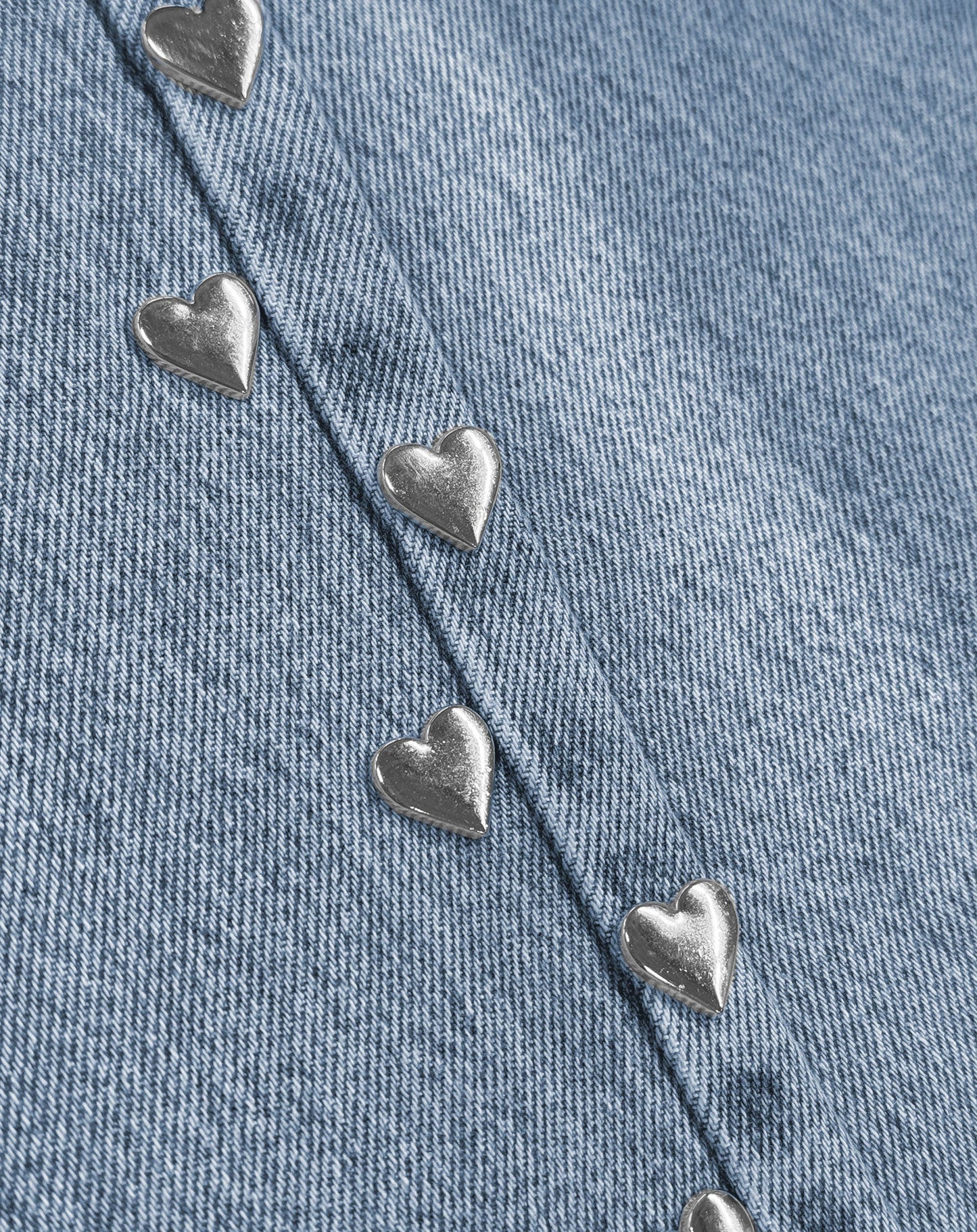 SIDE HEART STRAIGHT LEG JEANS BLAUW