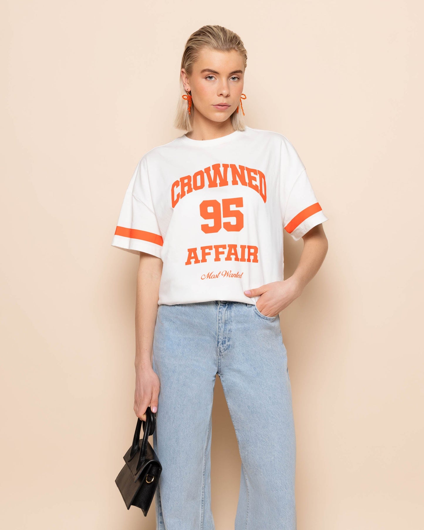 CROWNED OVERSIZED TEE CRÈME