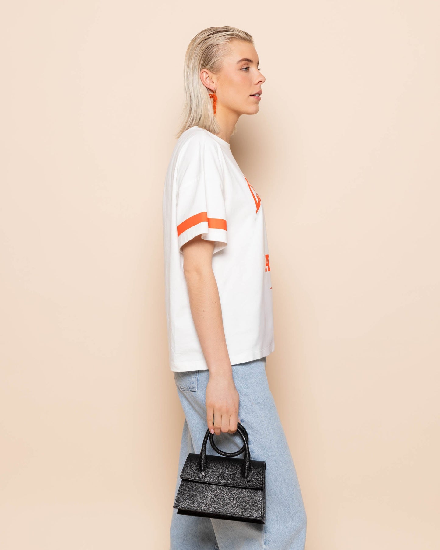 CROWNED OVERSIZED TEE CRÈME