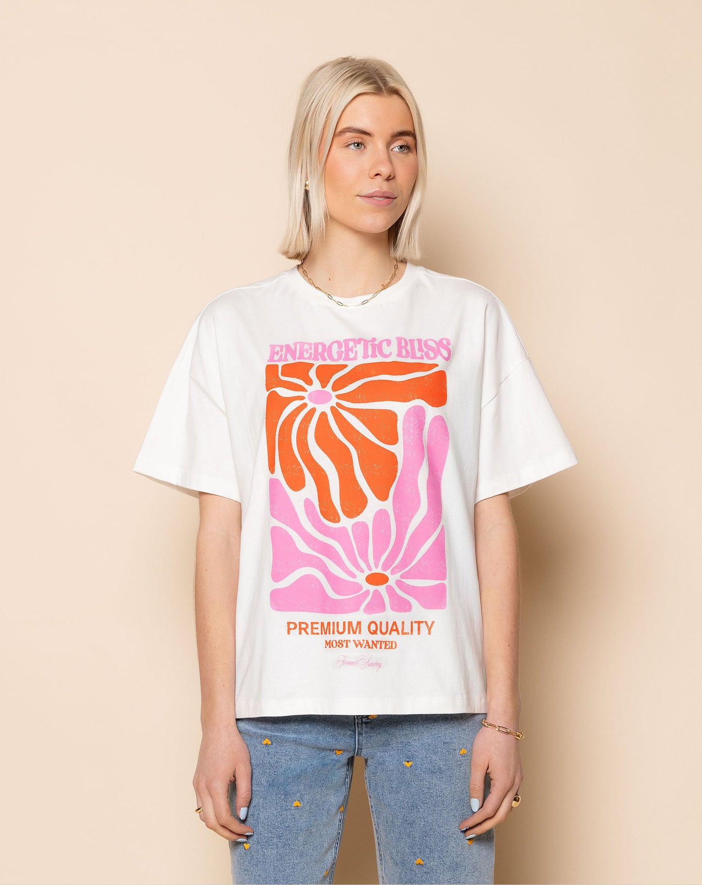 BLISS OVERSIZED TEE CRÈME