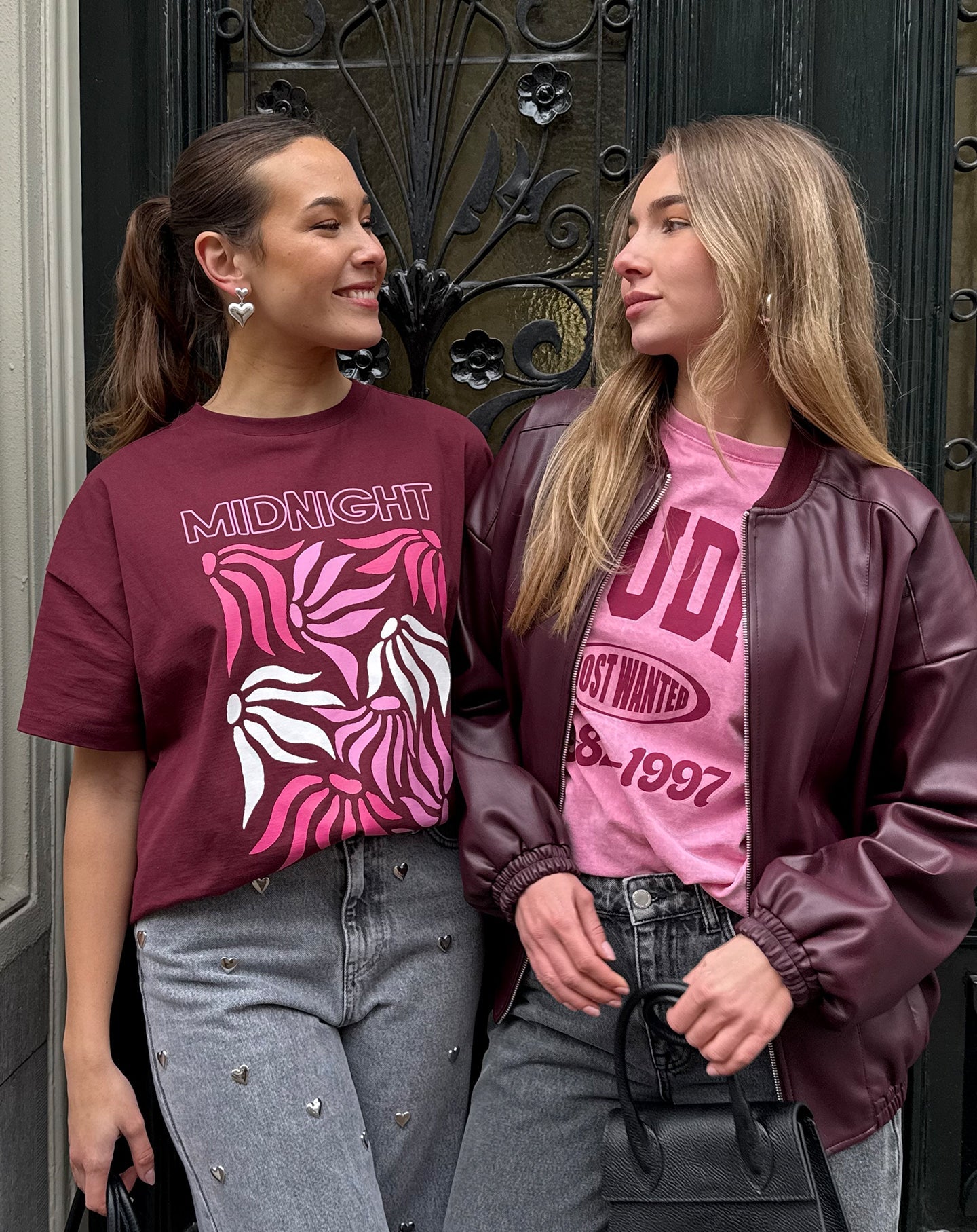 MIDNIGHT OVERSIZED TEE BURGUNDY