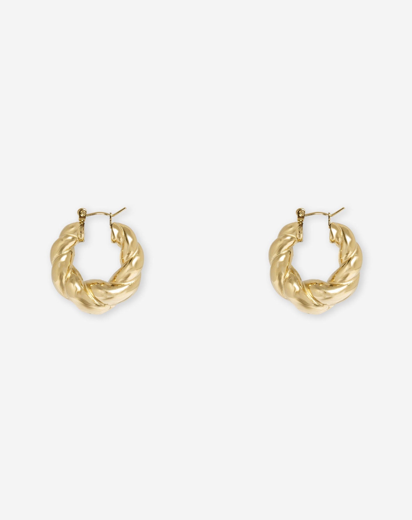 CHUNKY TWISTED HOOP EARRINGS
