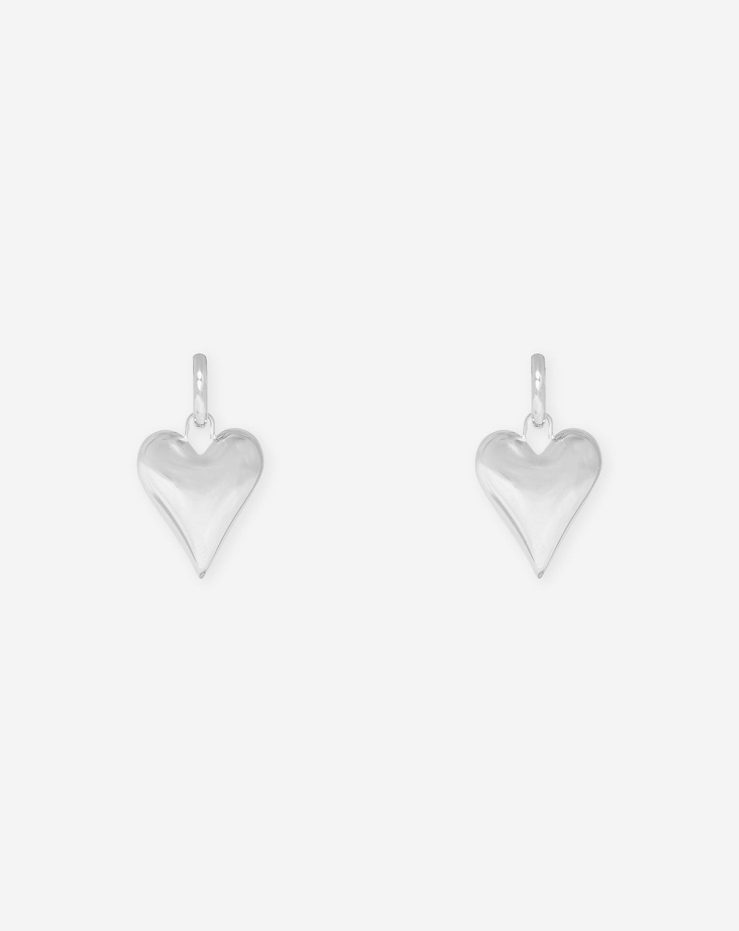 CHUNKY HEART HOOP EARRINGS