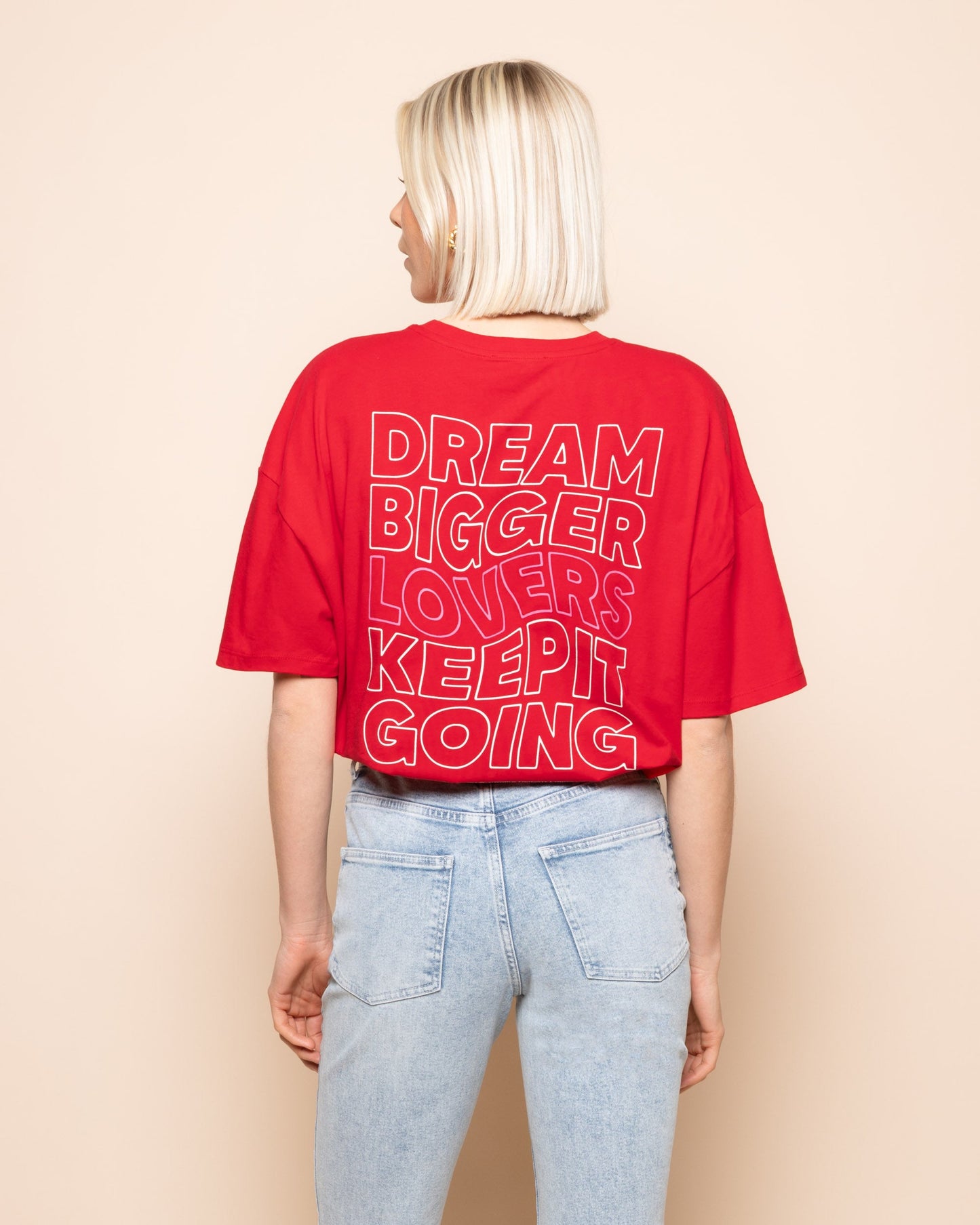 DREAM BIGGER OVERSIZED TEE ROOD