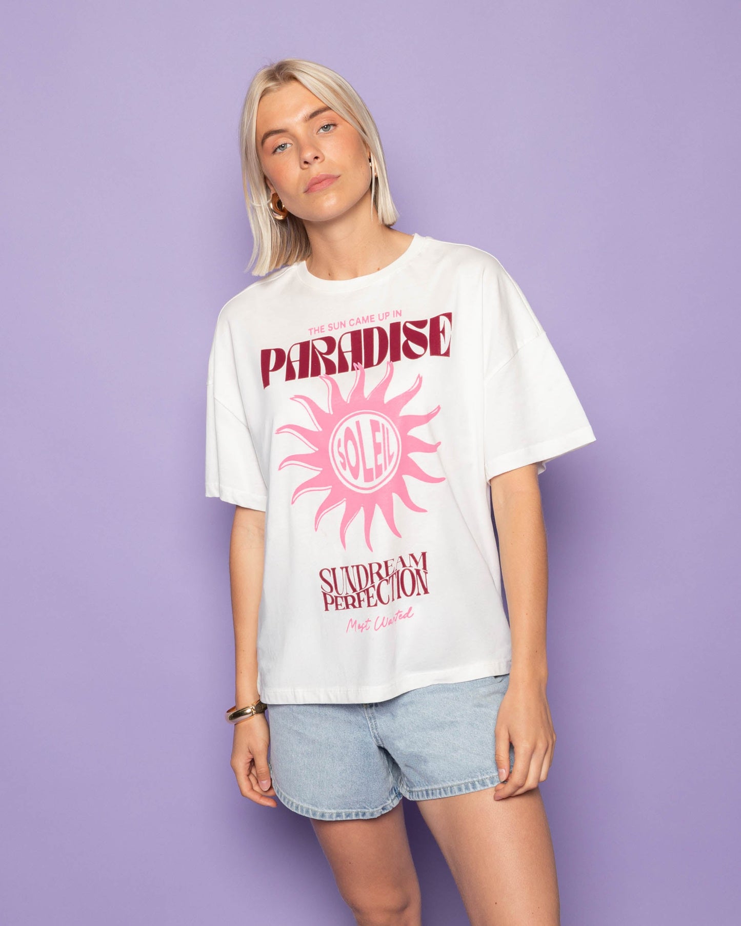 PARADISE SUNDREAM OVERSIZED TEE CRÈME