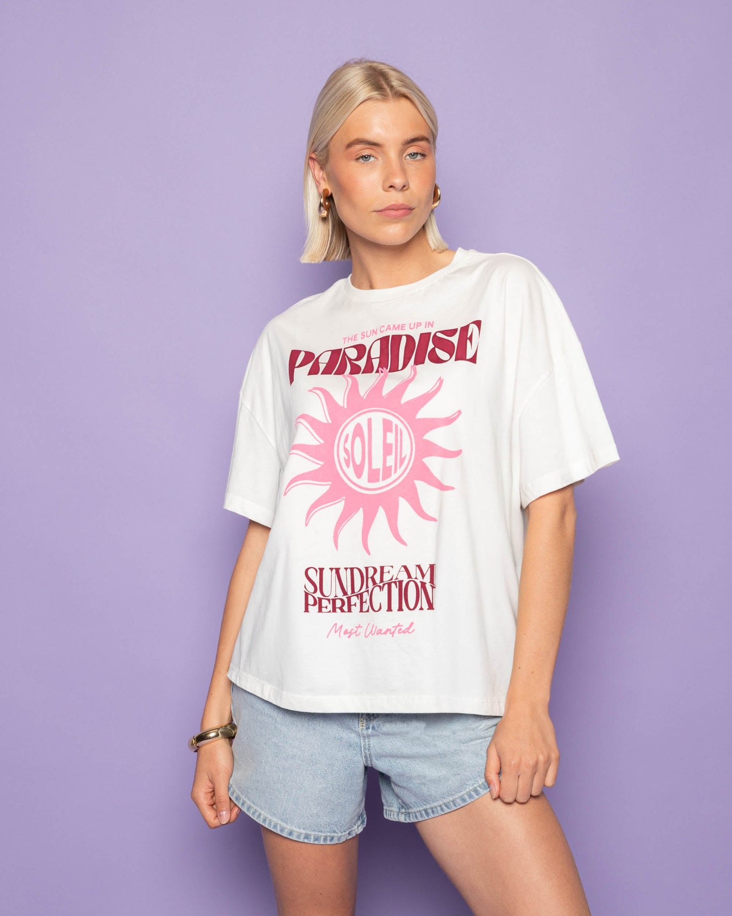 PARADISE SUNDREAM OVERSIZED TEE CRÈME