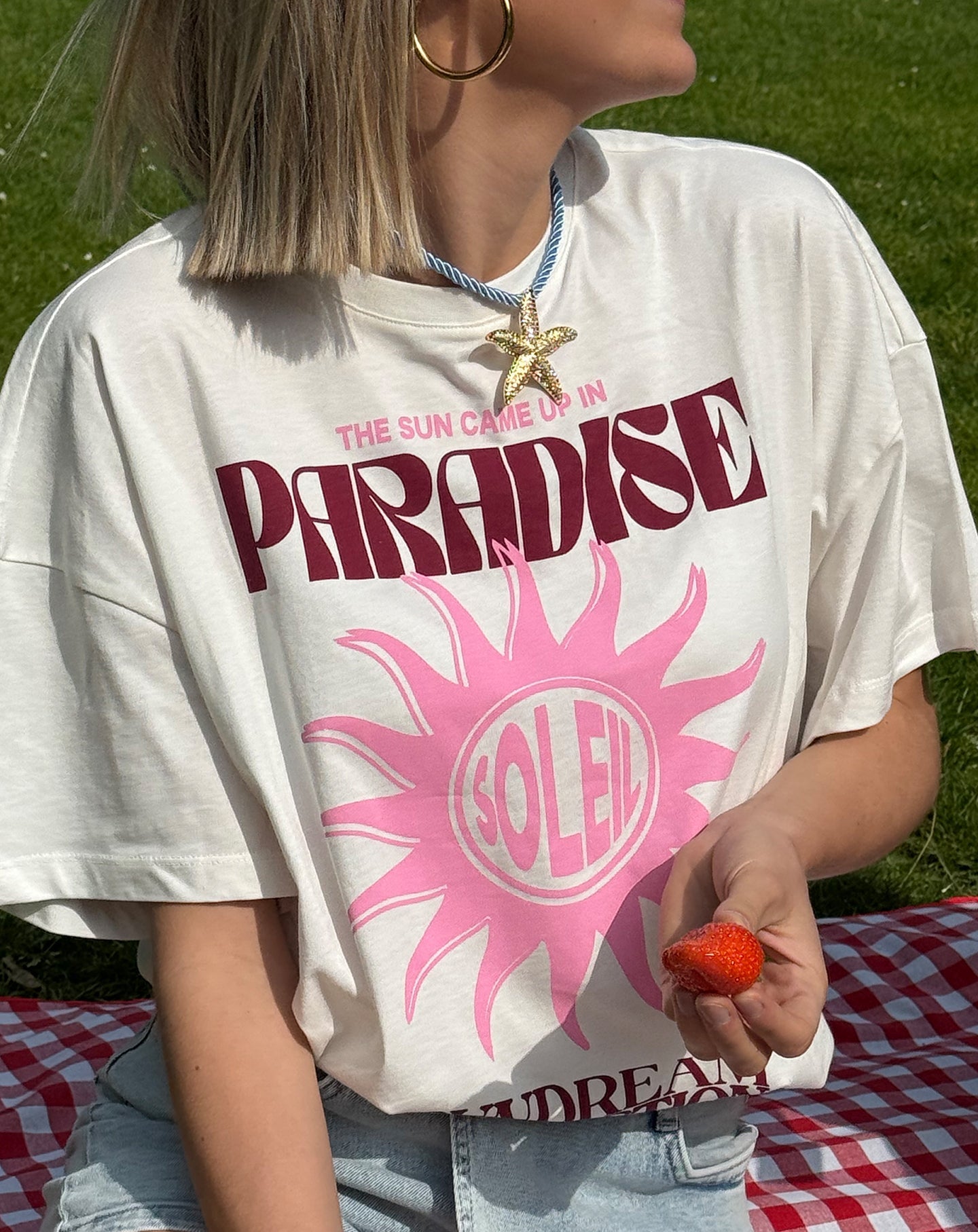 PARADISE SUNDREAM OVERSIZED TEE CRÈME