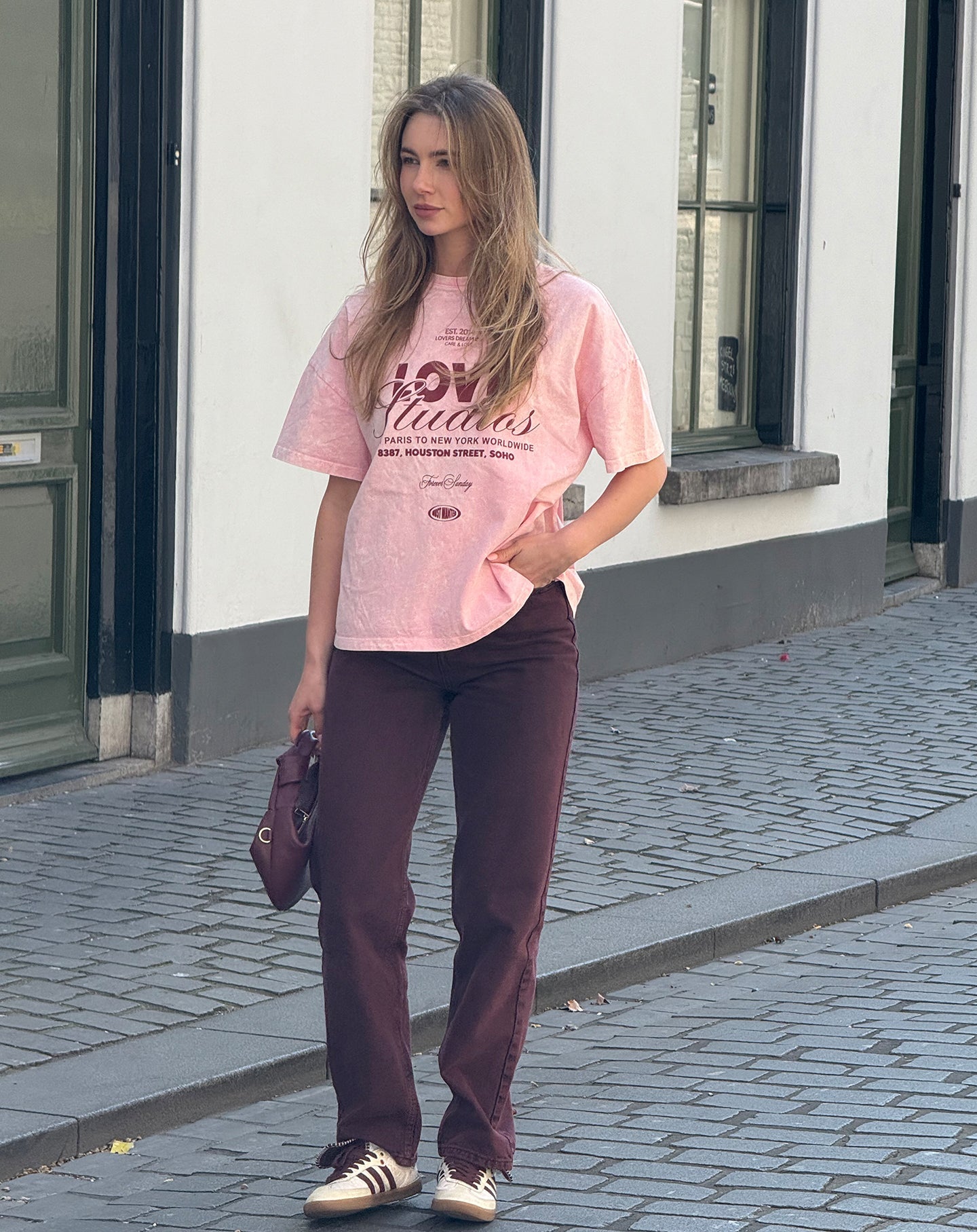 TIE DYE LOVE OVERSIZED TEE ROZE