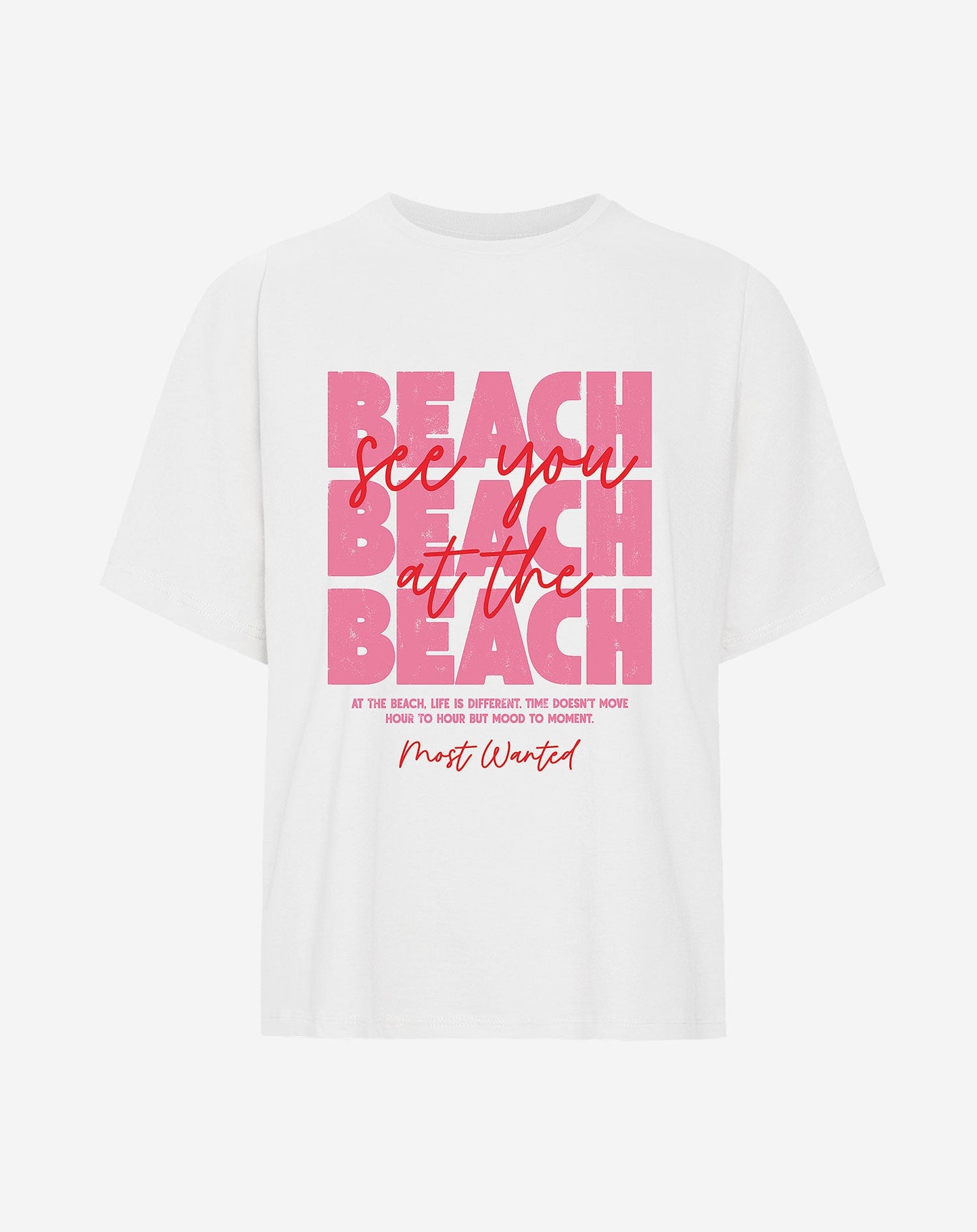 AT THE BEACH OVERSIZED TEE CRÈME