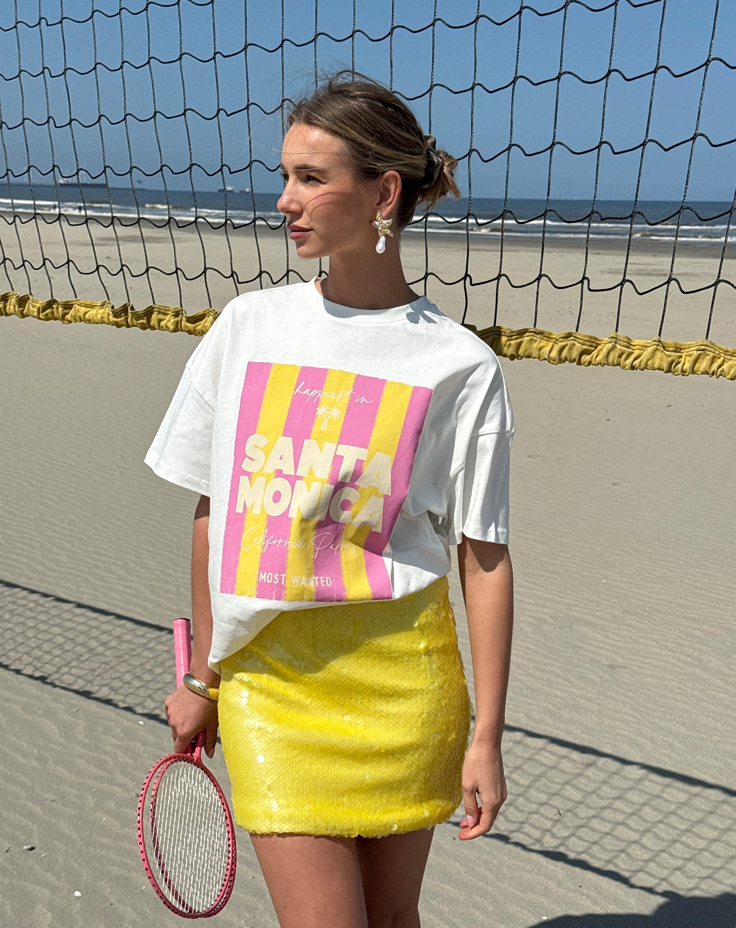 SANTA MONICA OVERSIZED TEE CRÈME