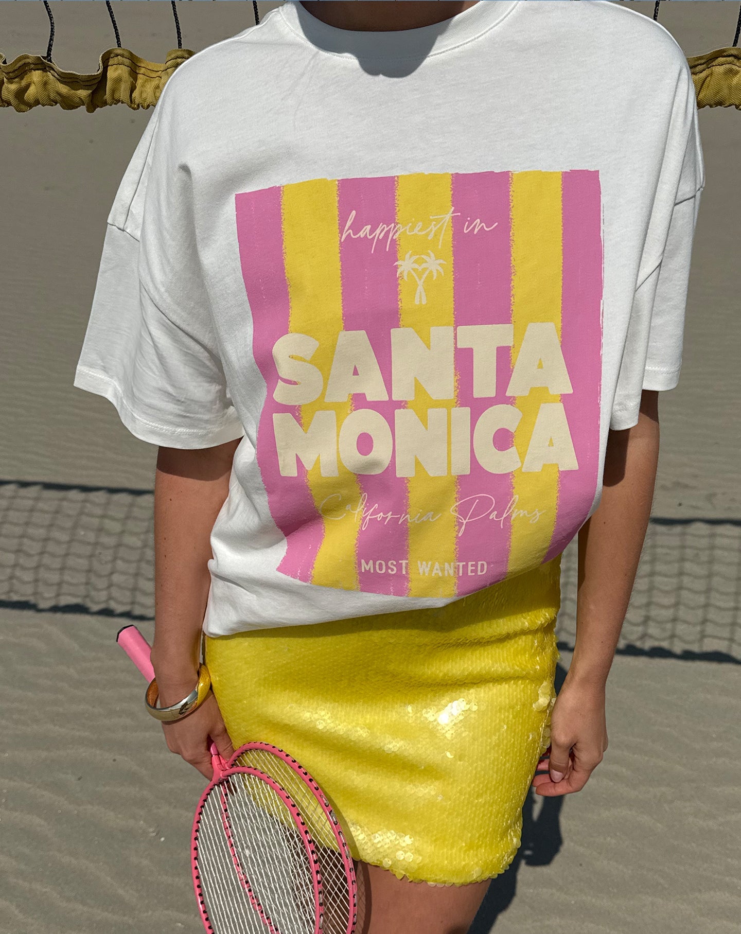 SANTA MONICA OVERSIZED TEE CRÈME