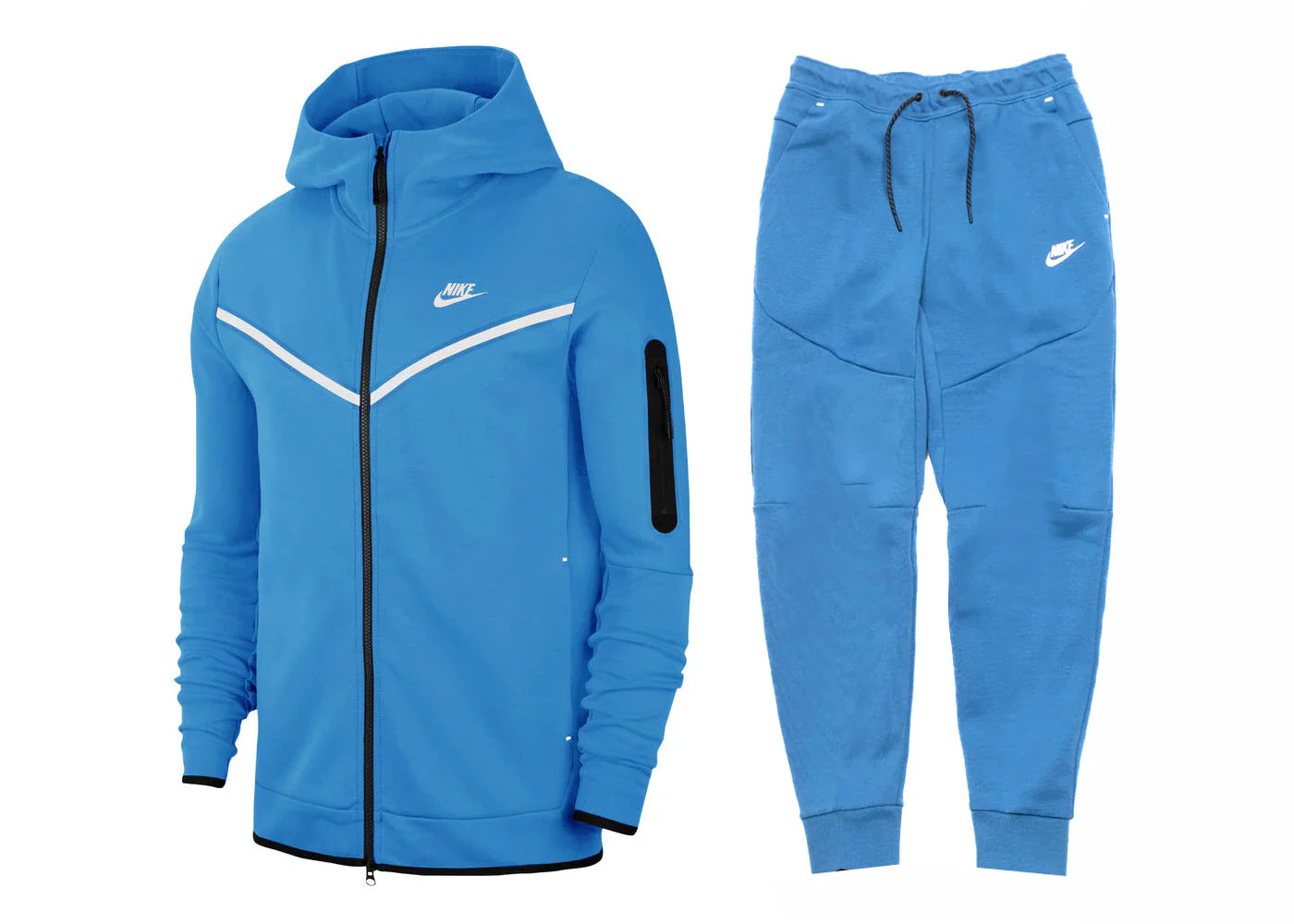Nike Sportswear Tech Fleece-Set mit durchgehendem Reißverschluss und Jogginghose, Fotoblau/Weiß | 1 + 1 gratis