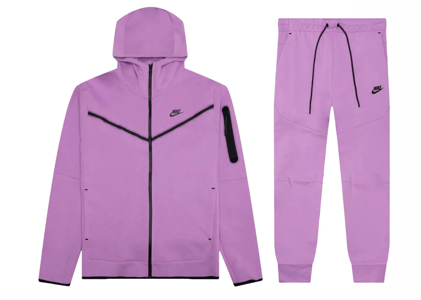 Nike Sportswear Tech Fleece-Set aus Hoodie und Jogginghose Violet Shock/Schwarz 1 + 1 gratis