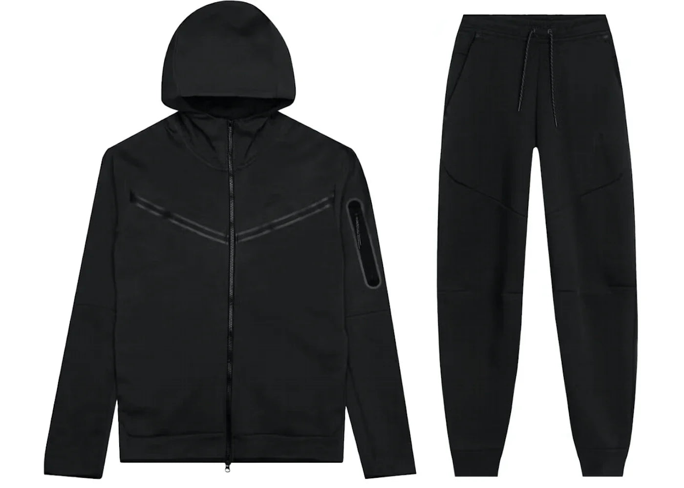 Nike Sportswear Tech Fleece-Set mit durchgehendem Reißverschluss und Jogginghose, Schwarz | 1 + 1 gratis