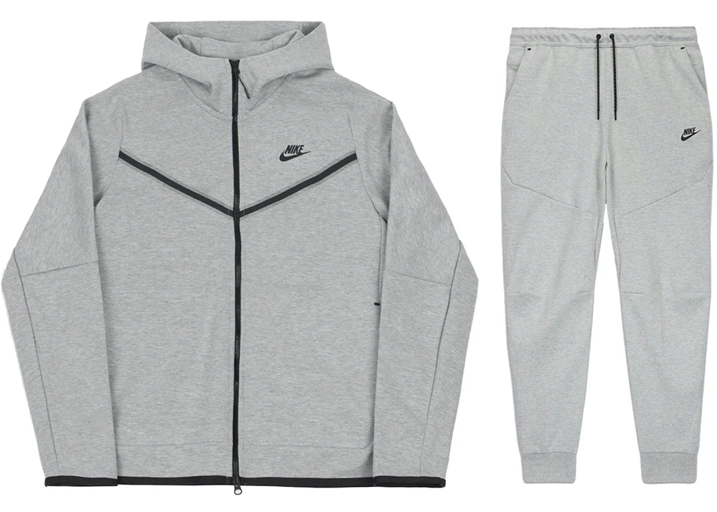 Nike Sportswear Tech Fleece-Set mit durchgehendem Reißverschluss und Jogginghose, Grau | 1 + 1 gratis