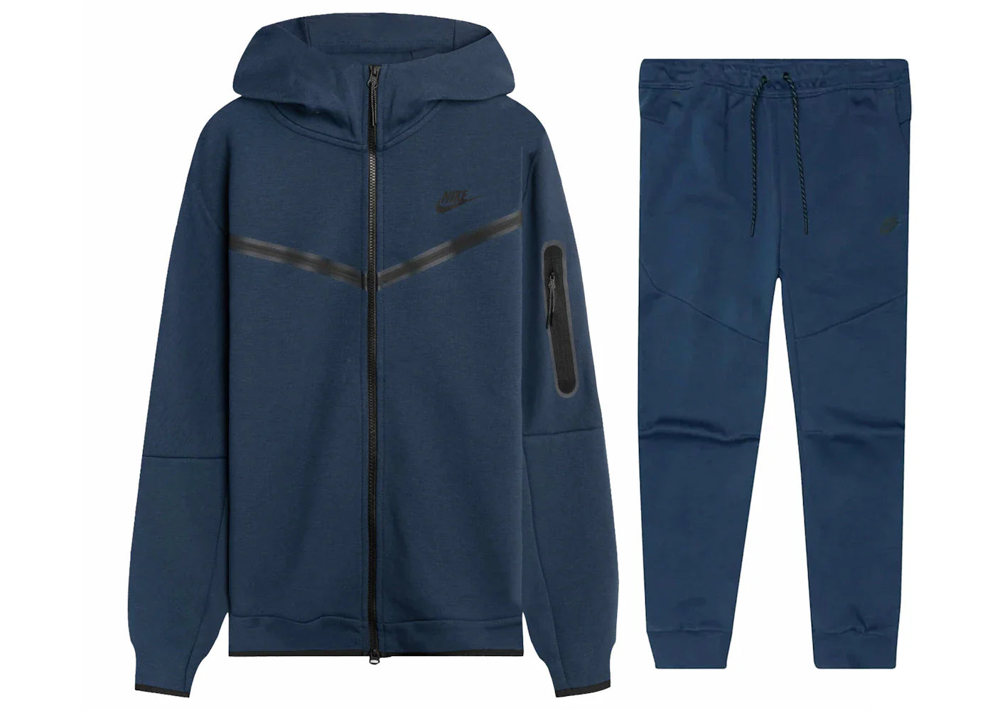 Nike Sportswear Tech Fleece-Set aus Hoodie und Jogginghose, Mitternachtsmarineblau/Schwarz | 1 + 1 gratis