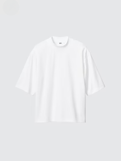 Oversized Mock Neck T-Shirt (Half Sleeve)