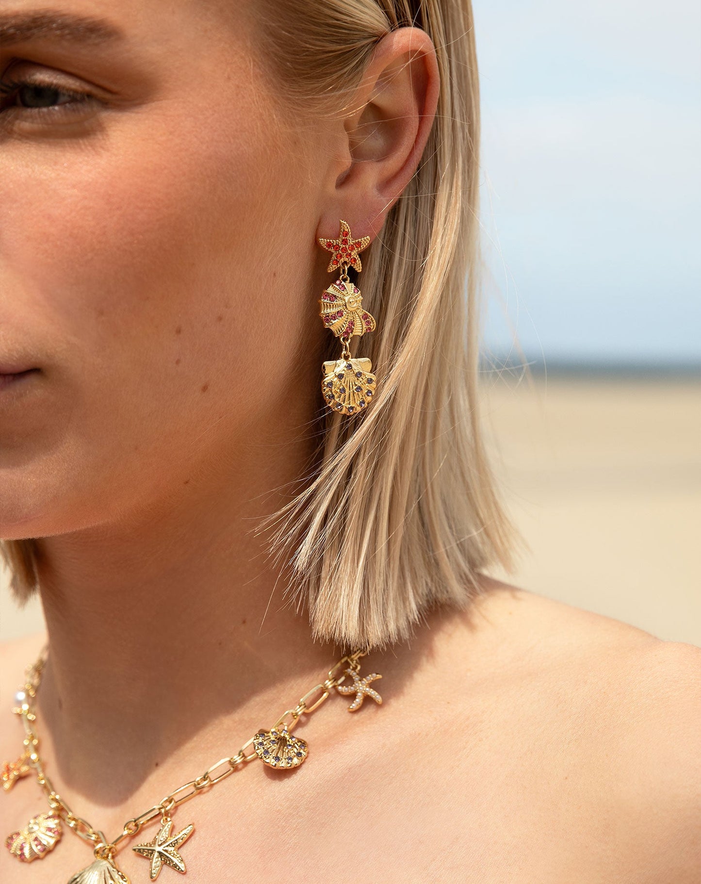 SEA MULTI STRASS EARRINGS