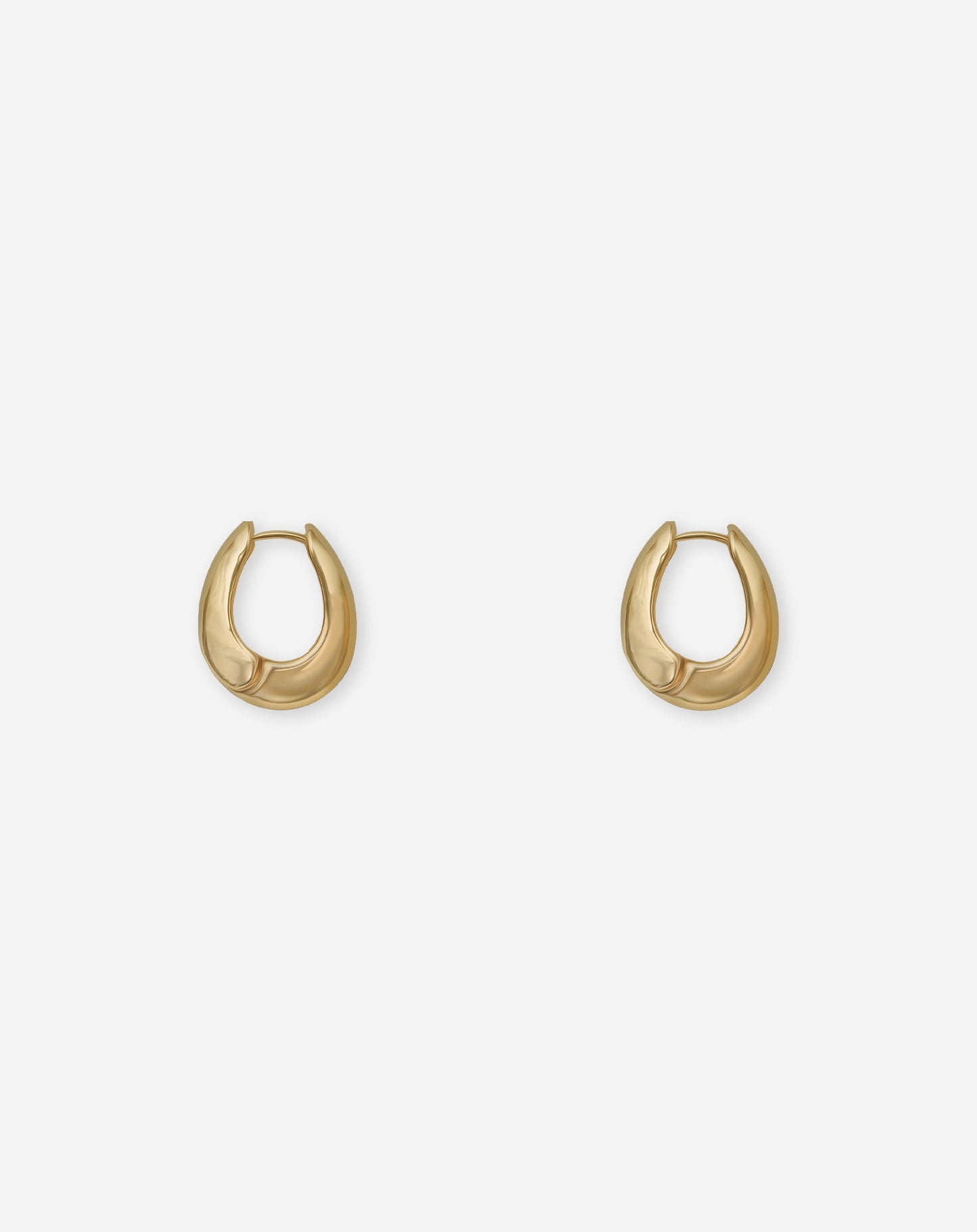 TEARDROP CHUNKY HOOP EARRINGS