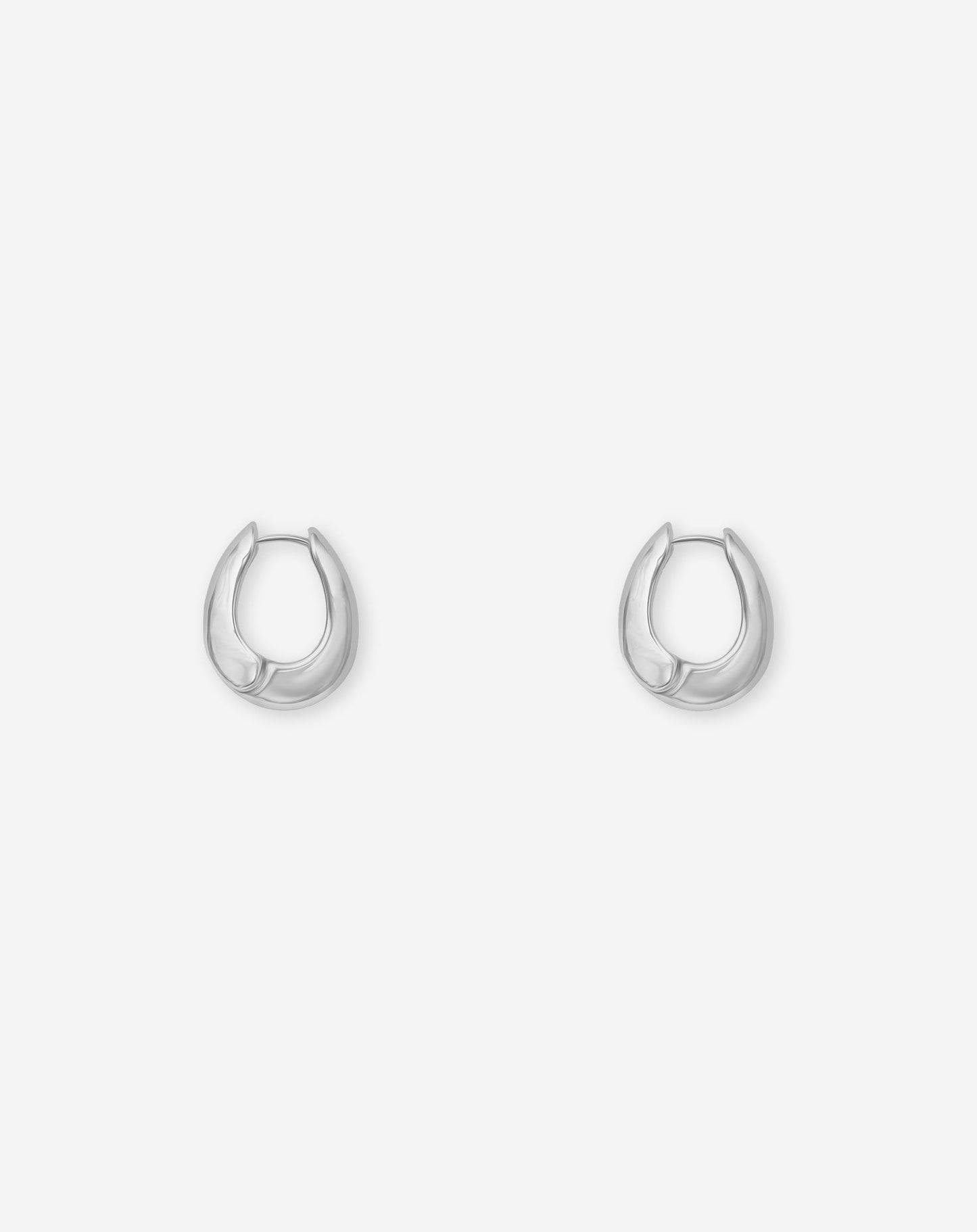 TEARDROP CHUNKY HOOP EARRINGS