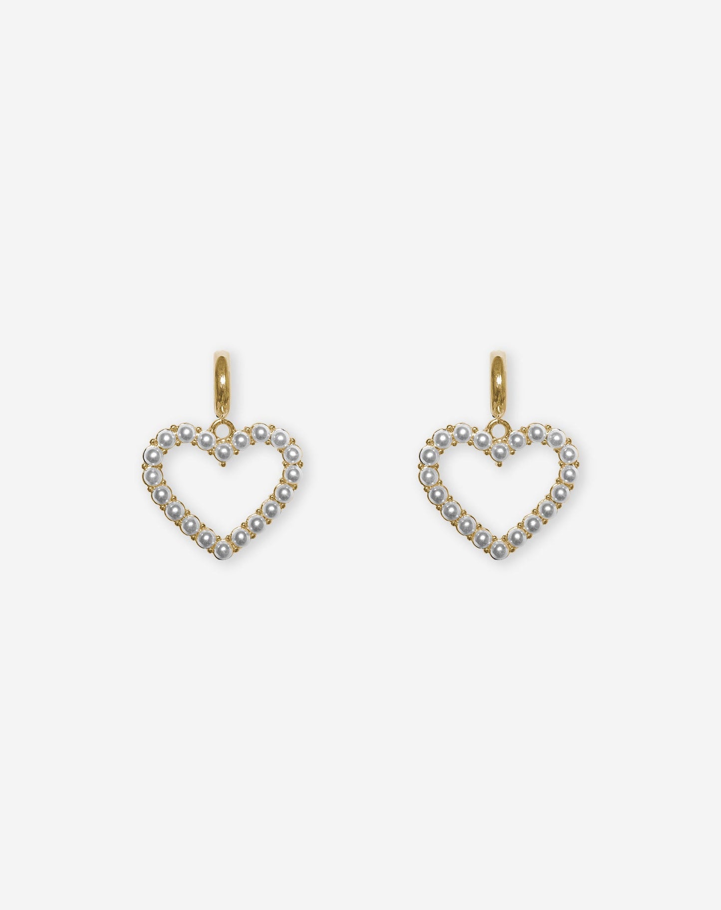 PEARL OPEN HEART EARRINGS