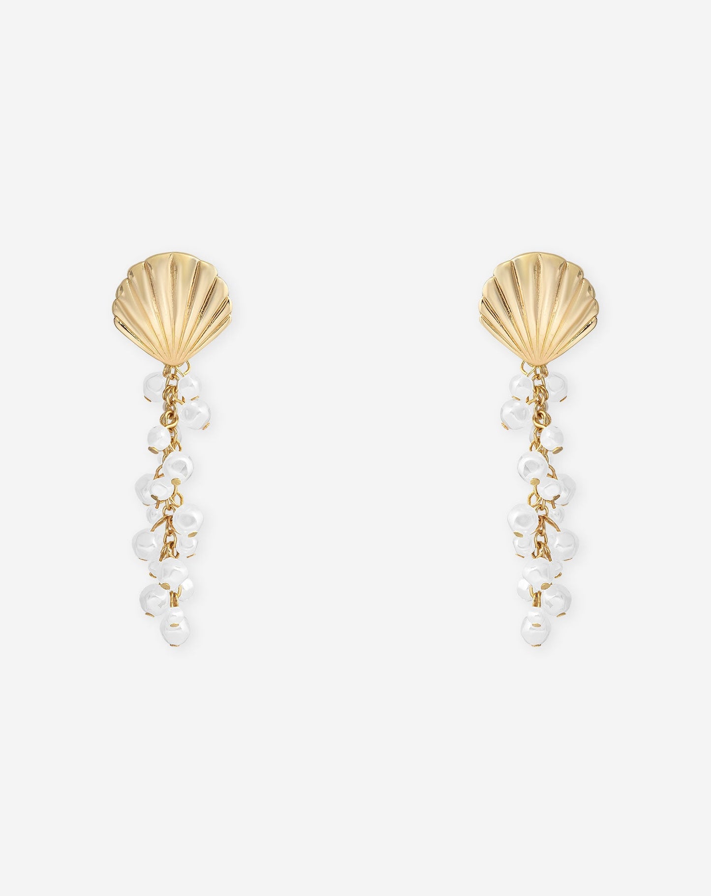 SEASHELL PEARL DROP EARRINGS