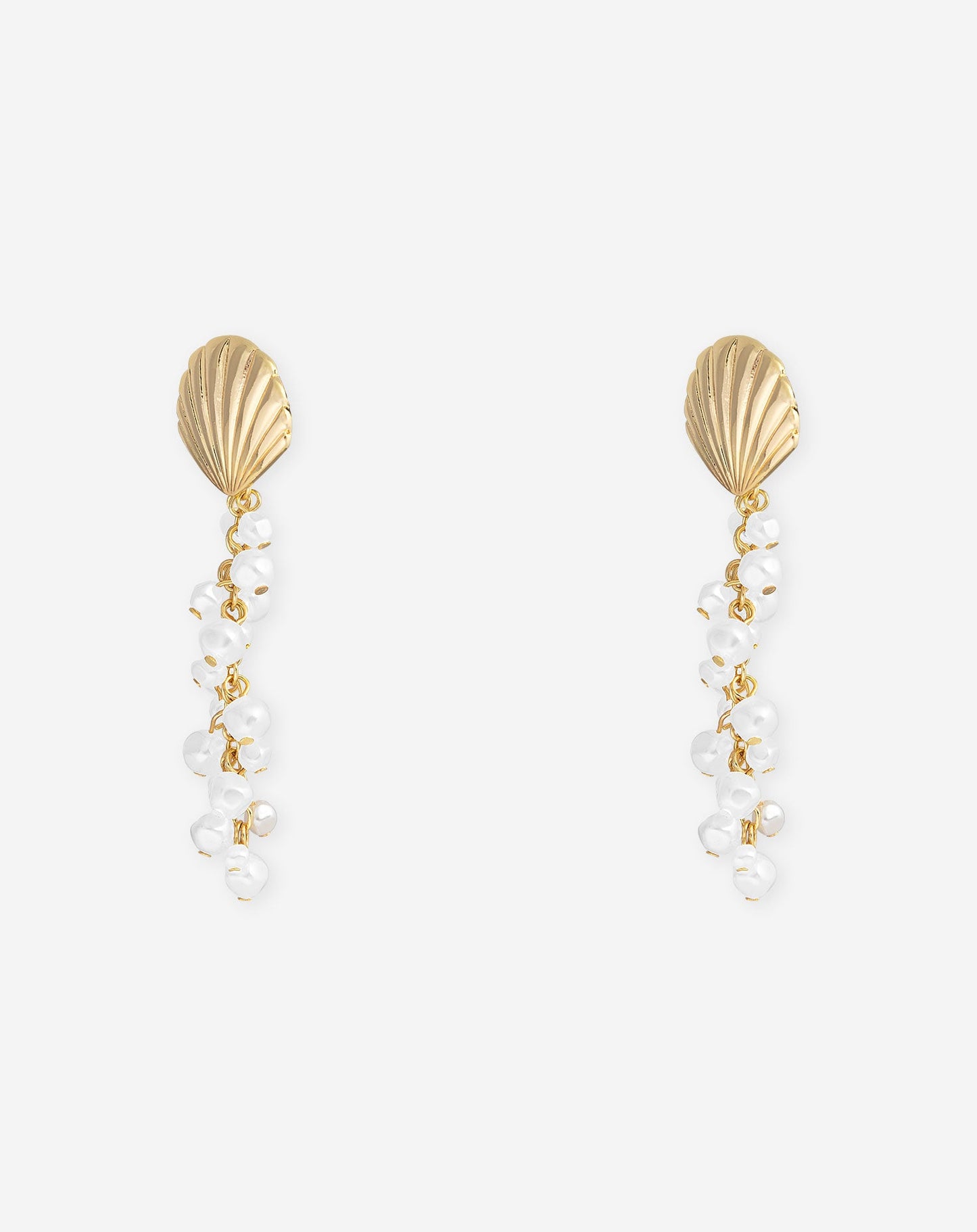 SEASHELL PEARL DROP EARRINGS