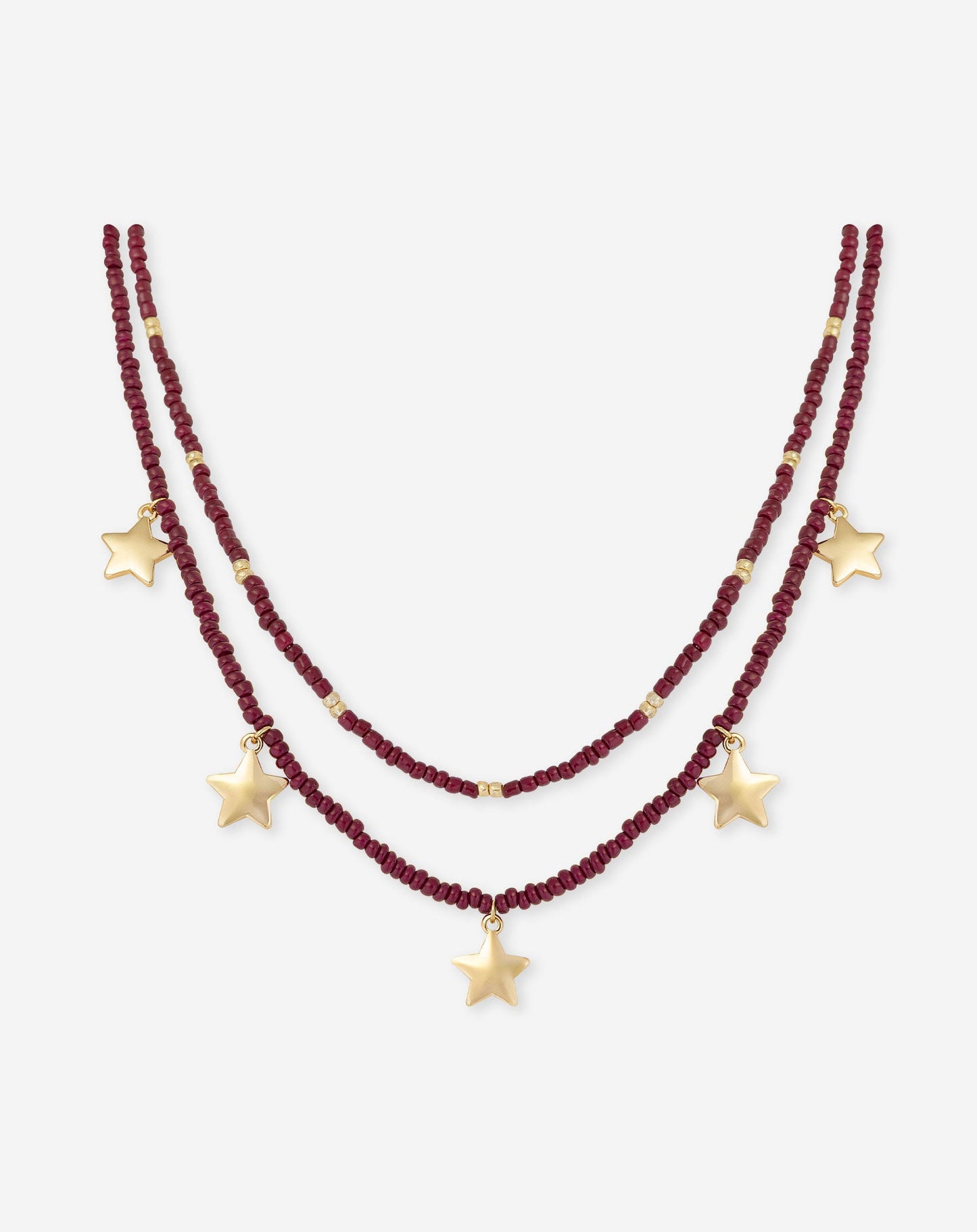 STAR BEADS NECKLACE GIFTSET BORDEAUX